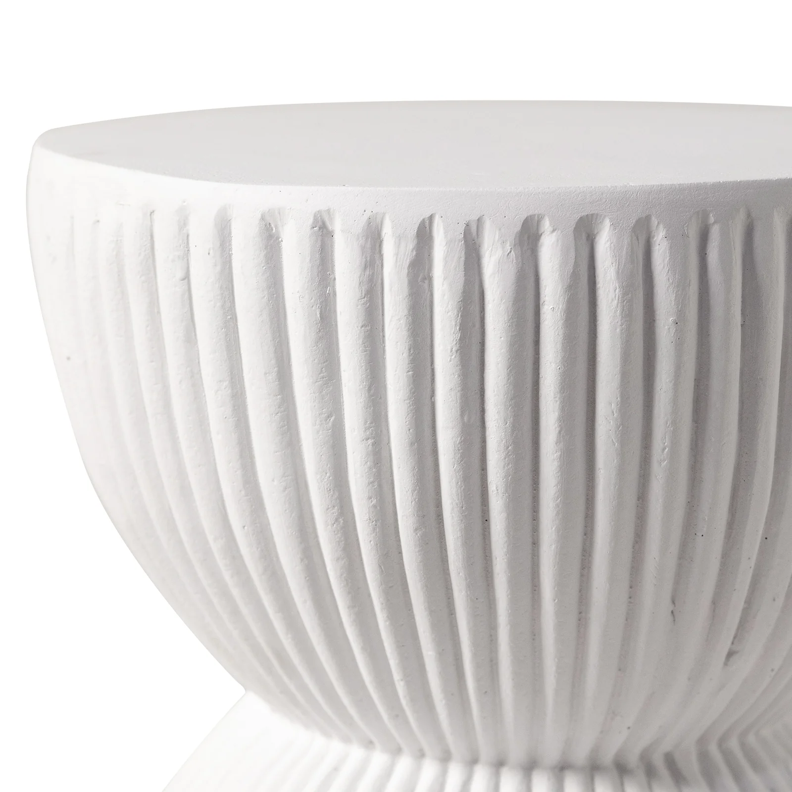 Modern Side End Table Spire Series In White