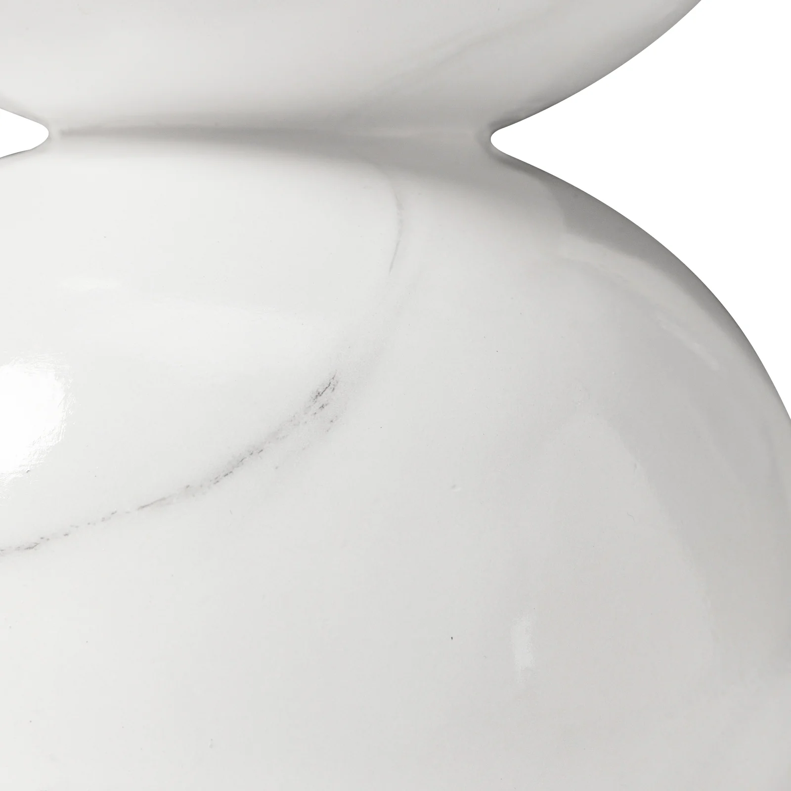 Sage Collection Fiberglass Outdoor Side Table in Marbled White