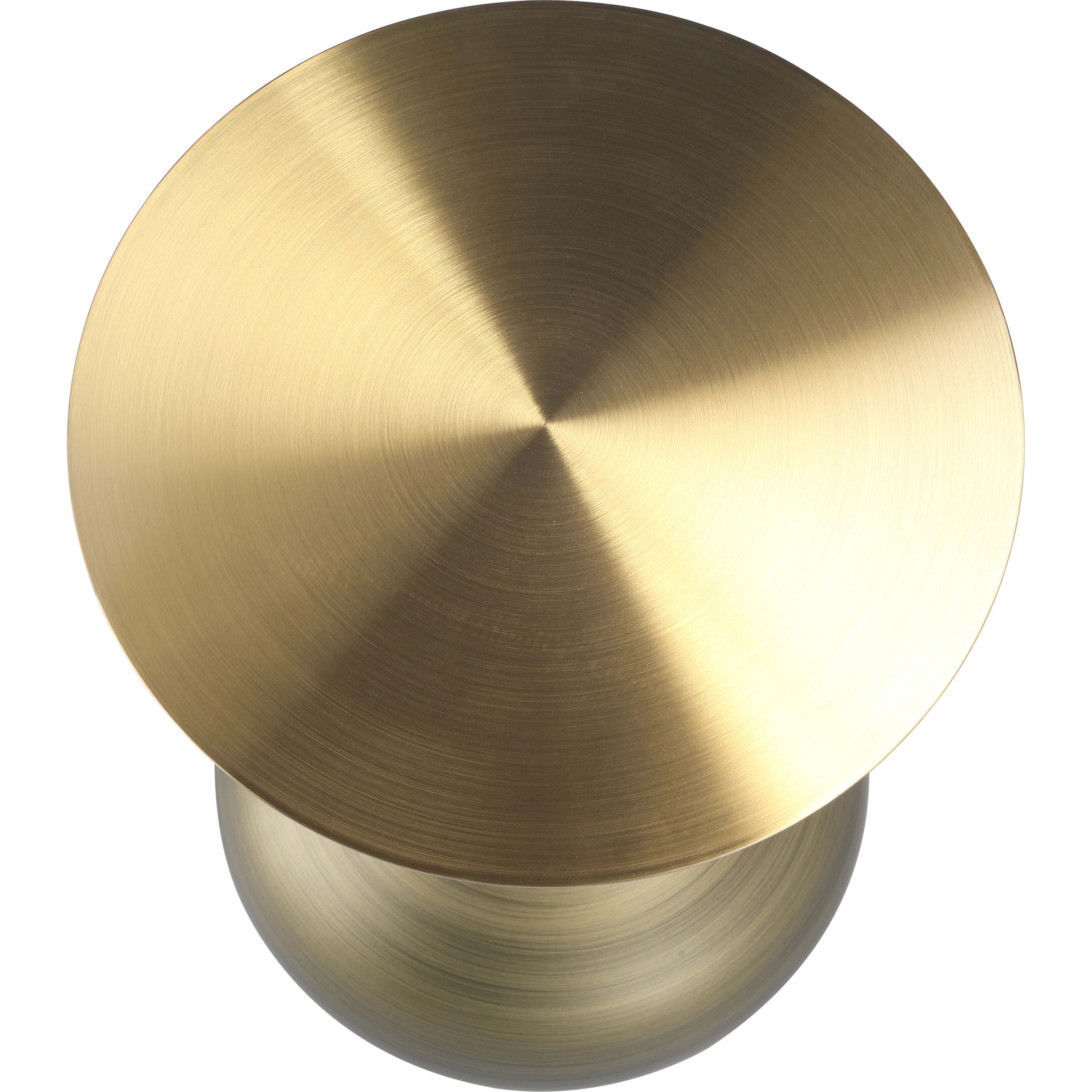 Savoy Collection Modern End Table In Brass Color
