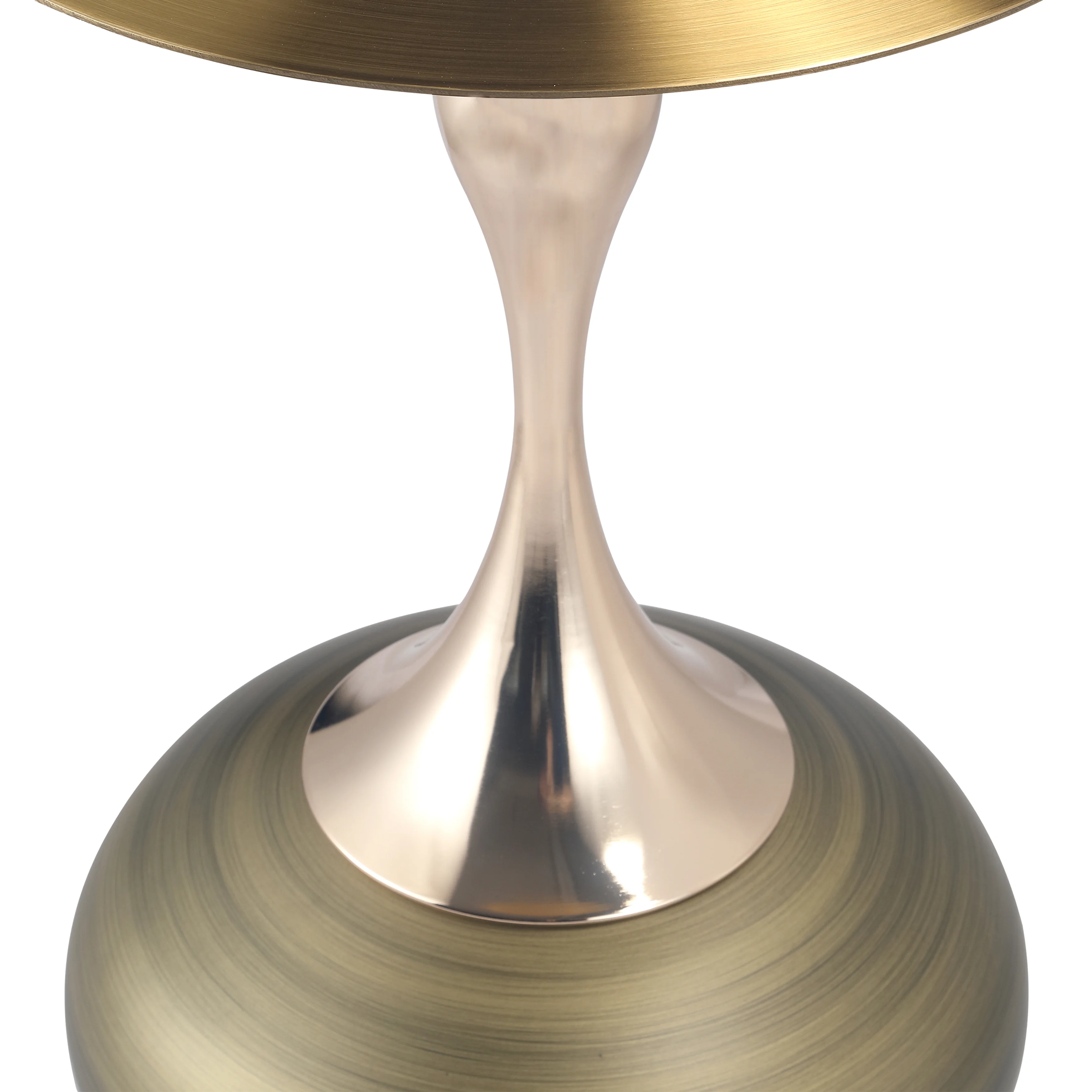 Savoy Collection Modern End Table In Brass Color