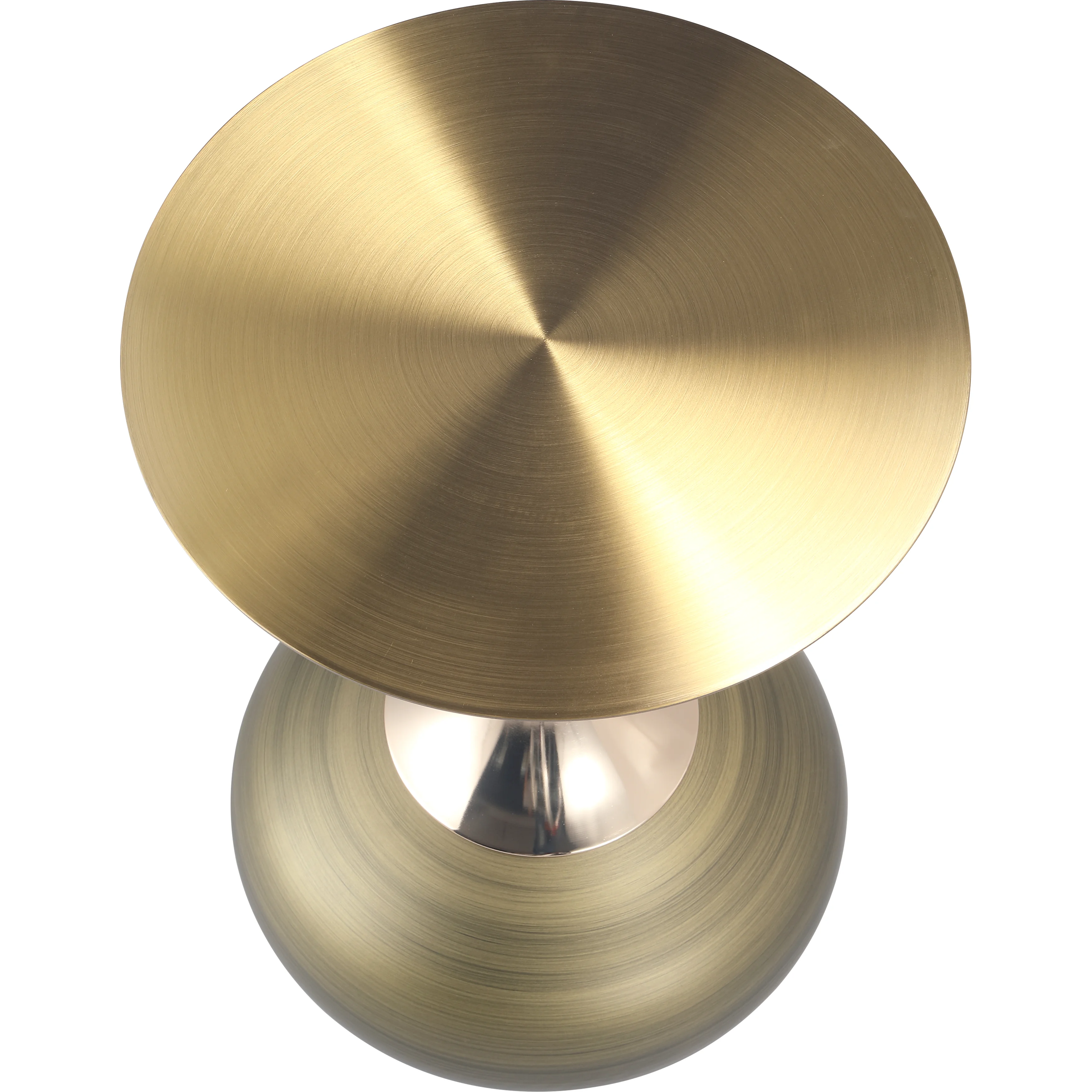 Savoy Collection Modern End Table In Brass Color