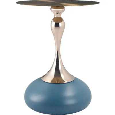 Savoy Collection Modern End Table In Blue