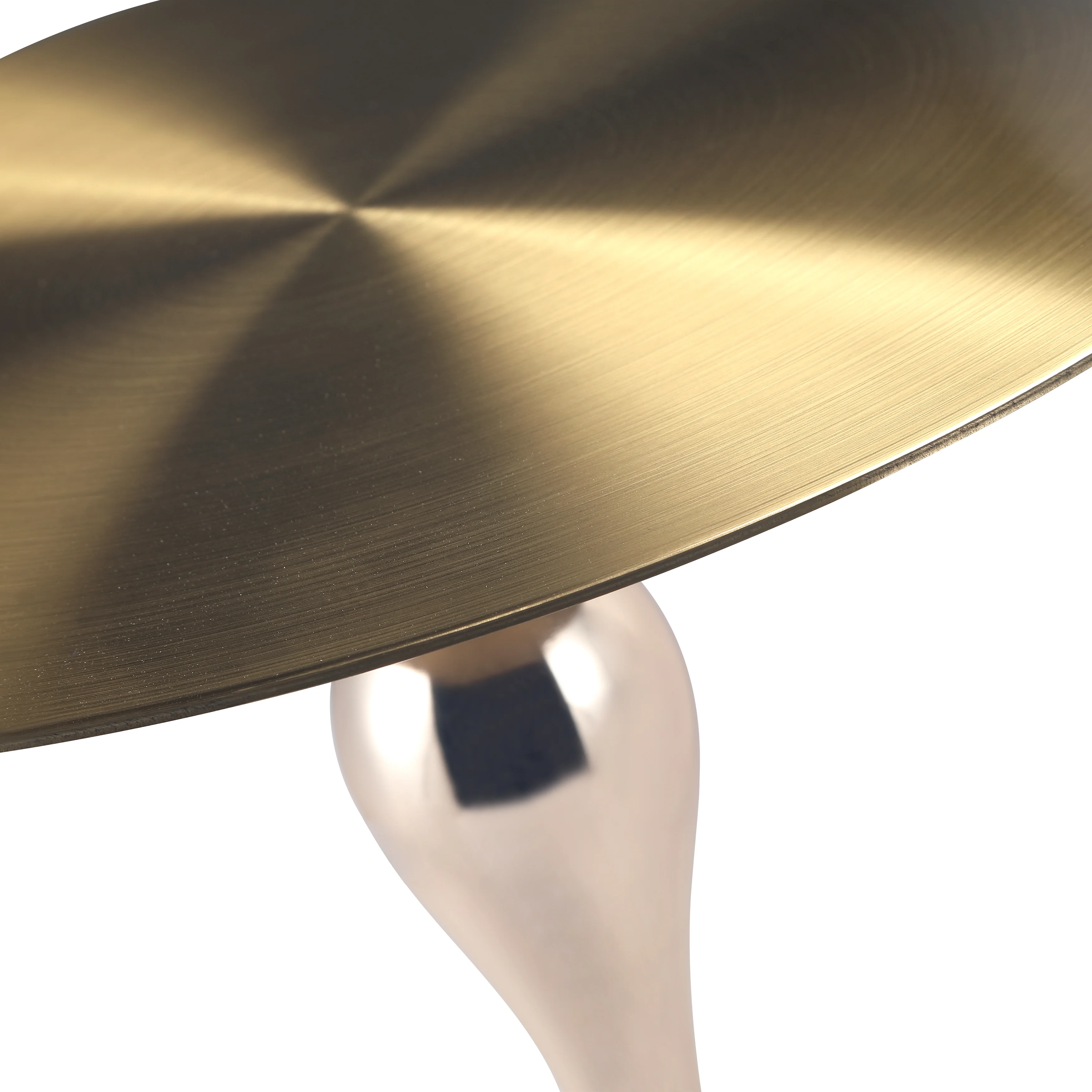 Savoy Collection Modern End Table In Gold