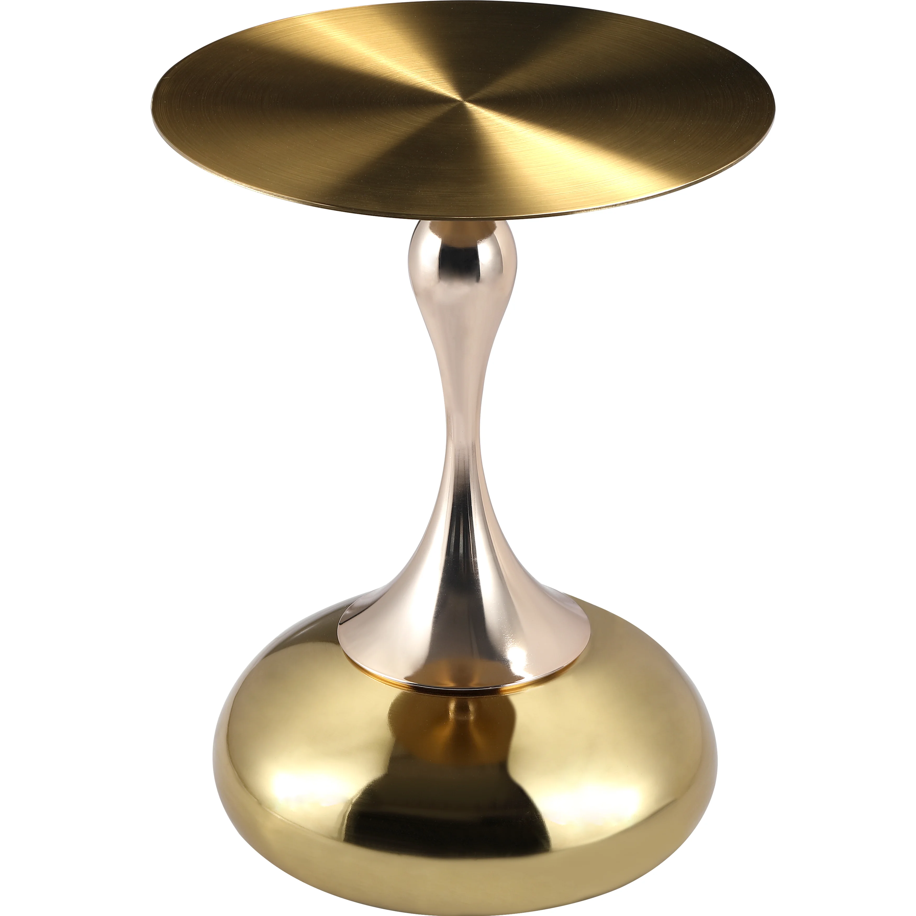 Savoy Collection Modern End Table In Gold