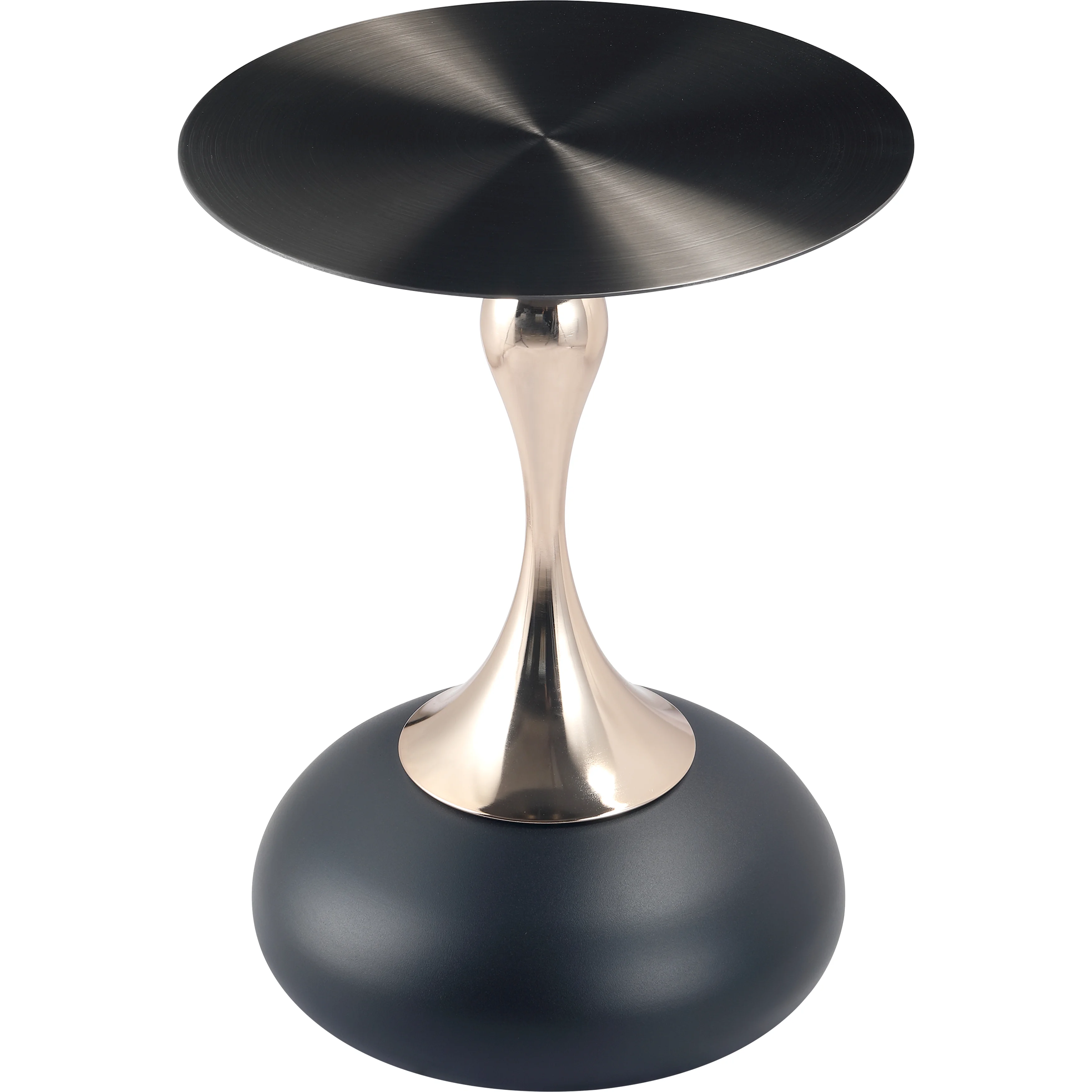 Savoy Collection Modern End Table In Matt Black