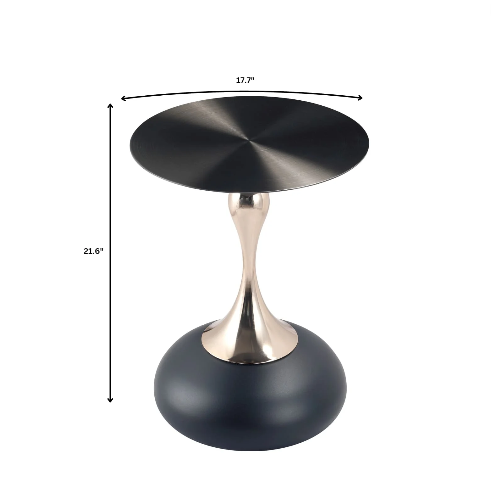 Savoy Collection Modern End Table In Matt Black