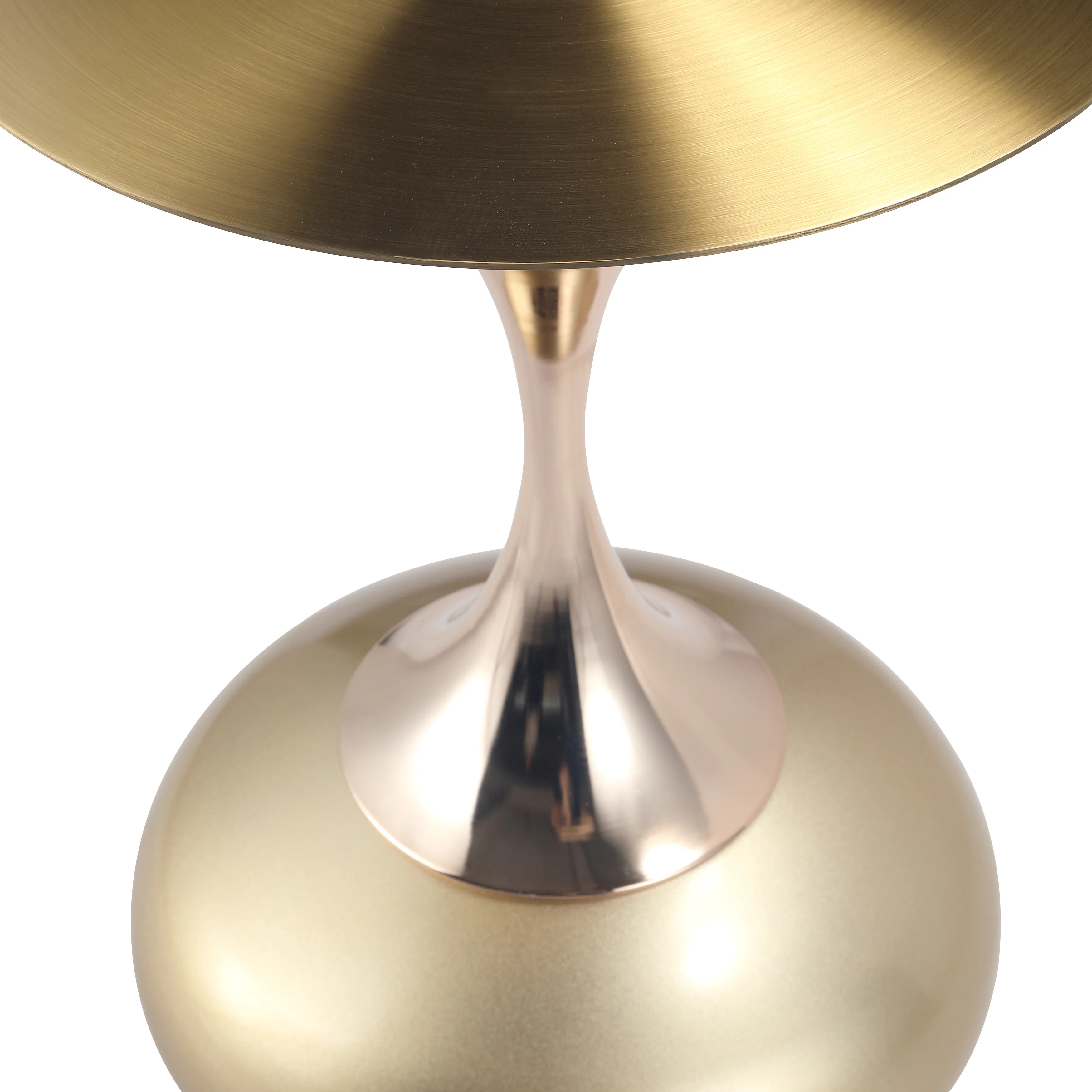 Savoy Collection Modern End Table In Gold With Gold Top