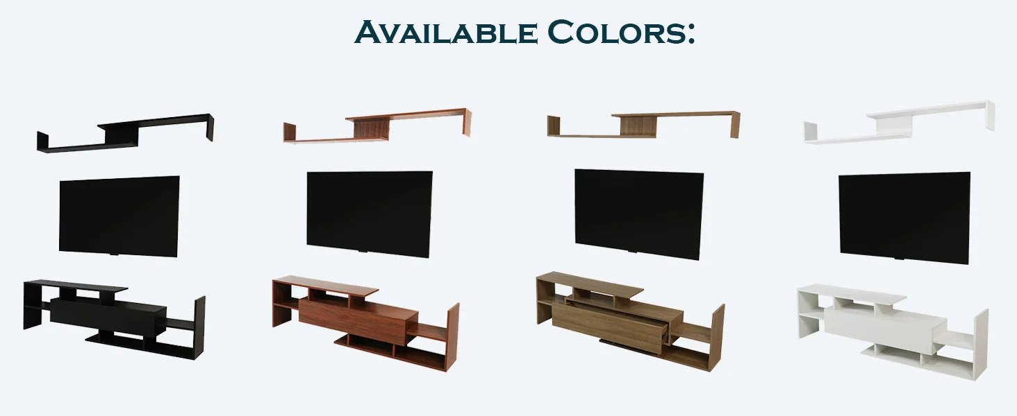 Surrey Modern TV Stand with MDF Shelves and Bookcase in Oak Wood