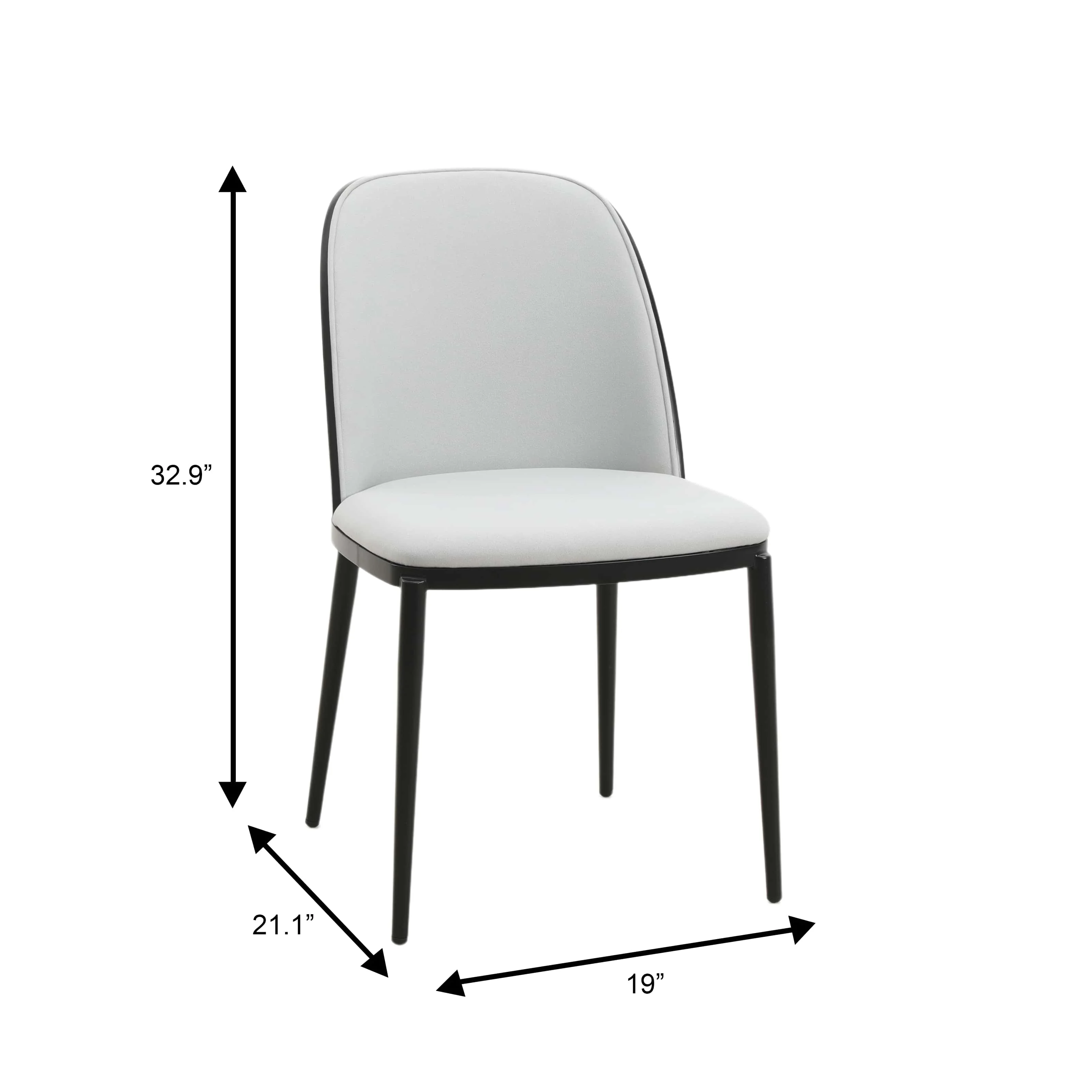 Verve 5-Piece Dining Set with 36" Round MDF Top Table and 4 Velvet Dining Side Chairs in Black/Platinum Blue