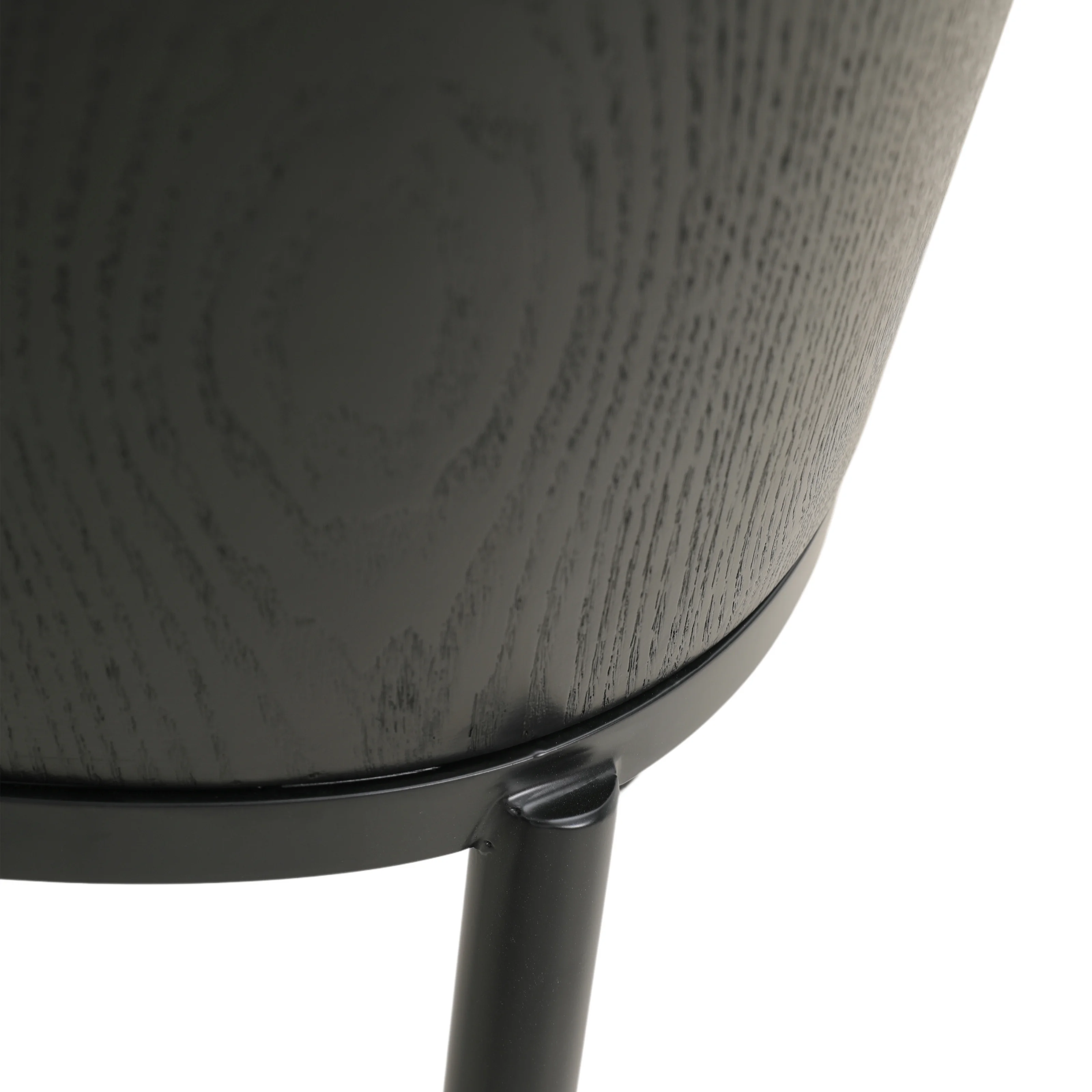 Tule Mid-Century Modern Dining Side Chair with Fabric Seat and Powder-Coated Steel Frame for Kitchen and Dining Room