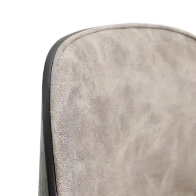 Tule Mid-Century Modern Dining Side Chair with Fabric Seat and Powder-Coated Steel Frame for Kitchen and Dining Room