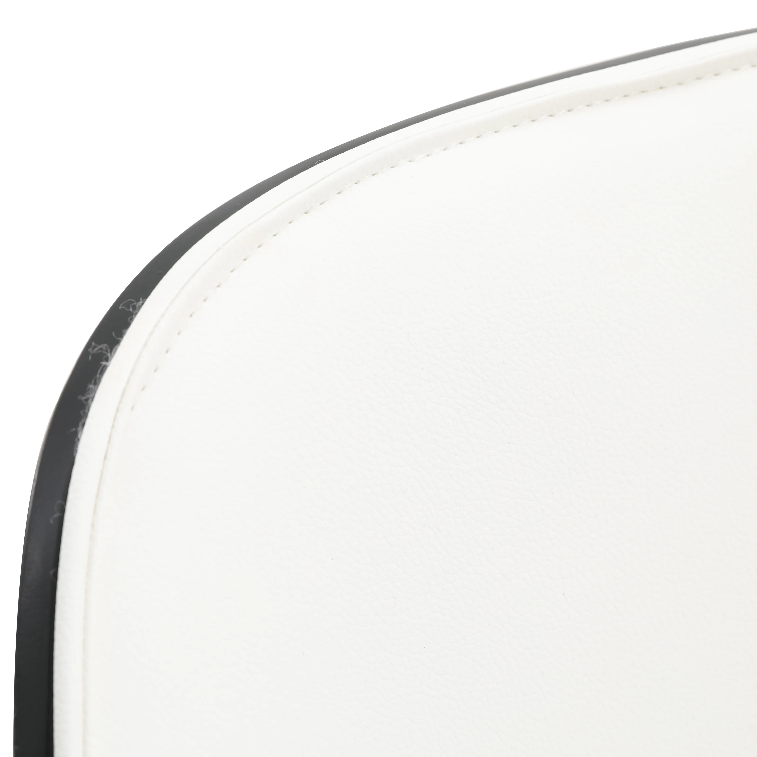 Tule Mid-Century Modern Dining Side Chair with Leather Seat and Powder-Coated Steel Frame for Kitchen and Dining Room