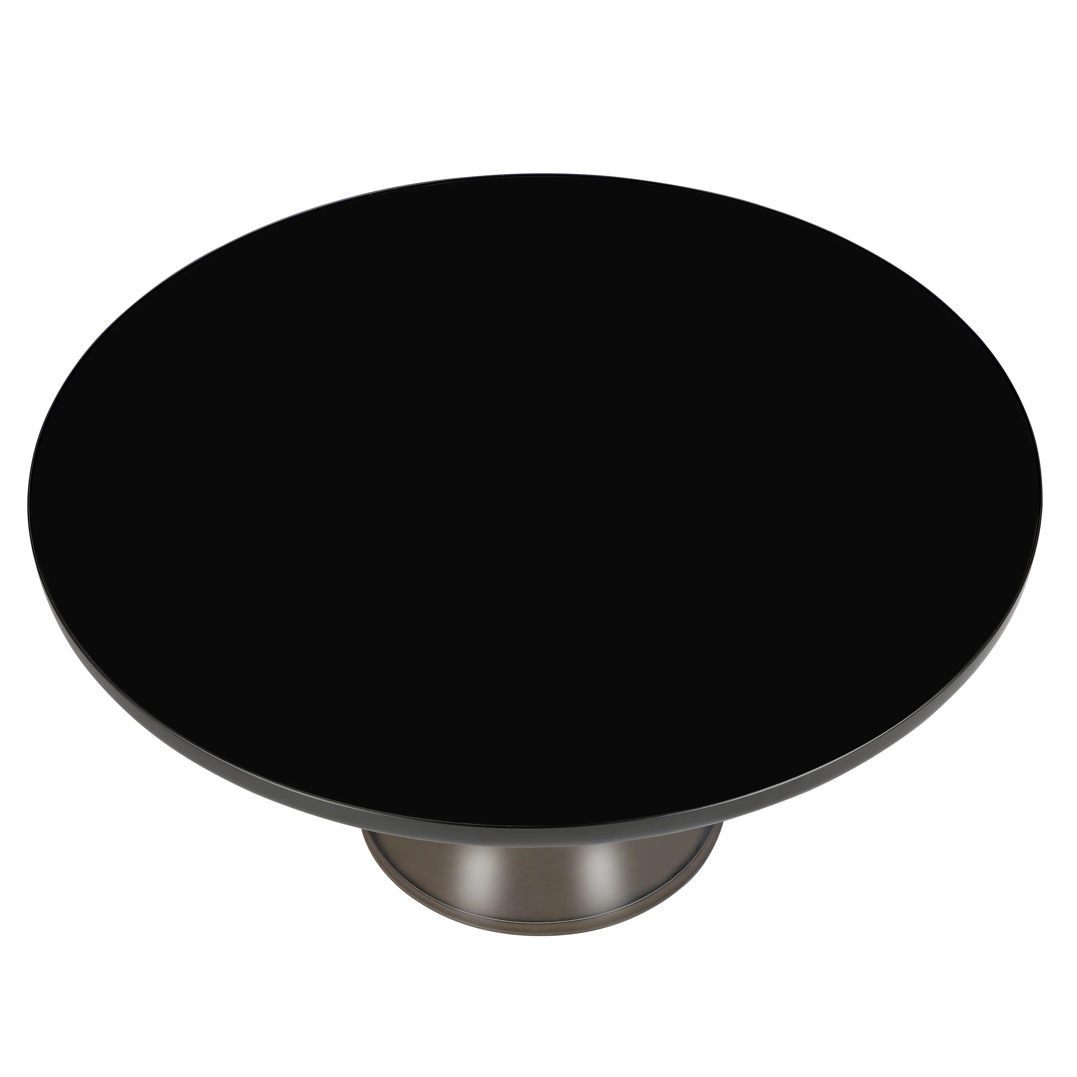 Tully Collection Glass Coffee Table Grey glass, Black Rim with Black GLass Top