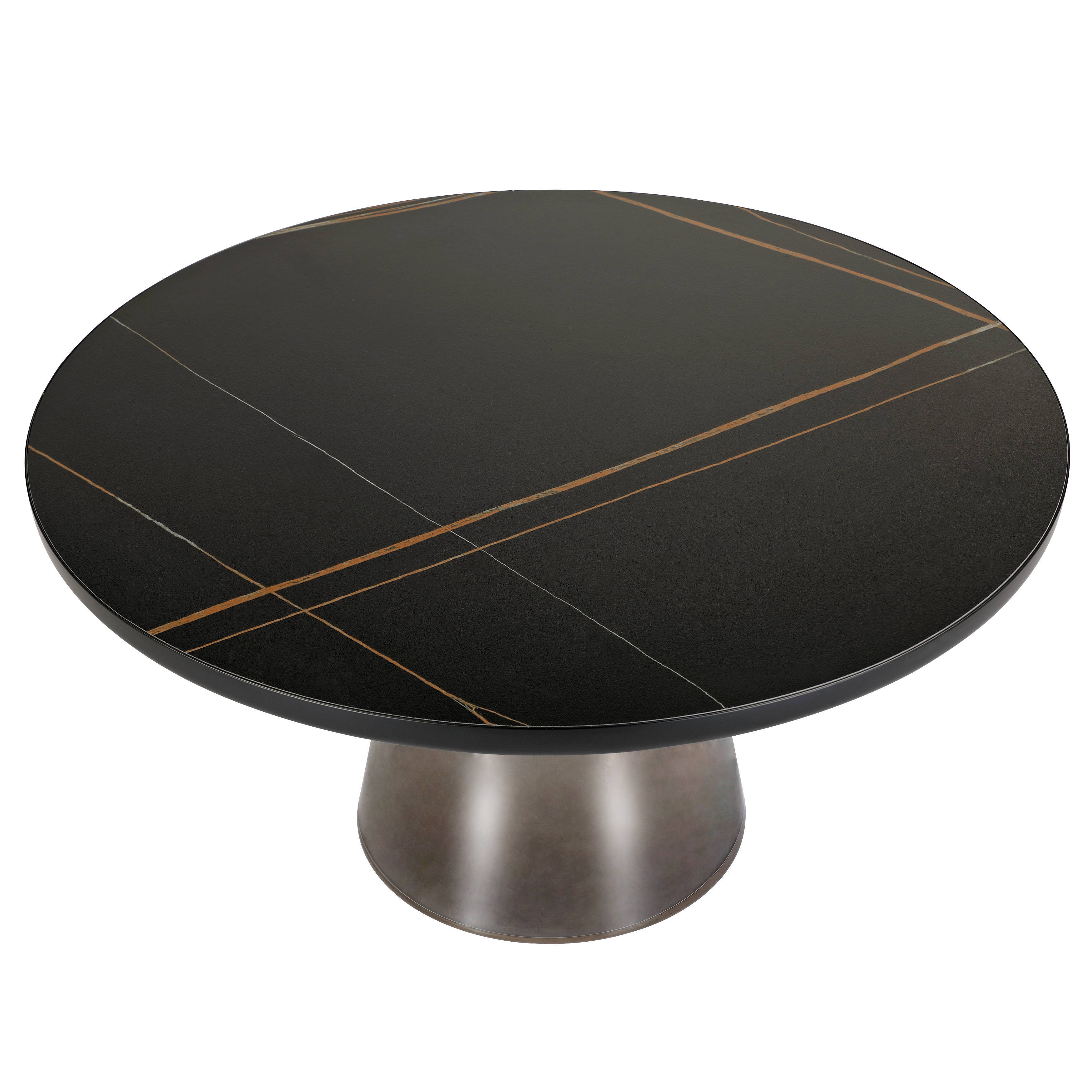 Tully Collection Glass Coffee Table Grey glass, Black Rim with Black Sintered Stone Top