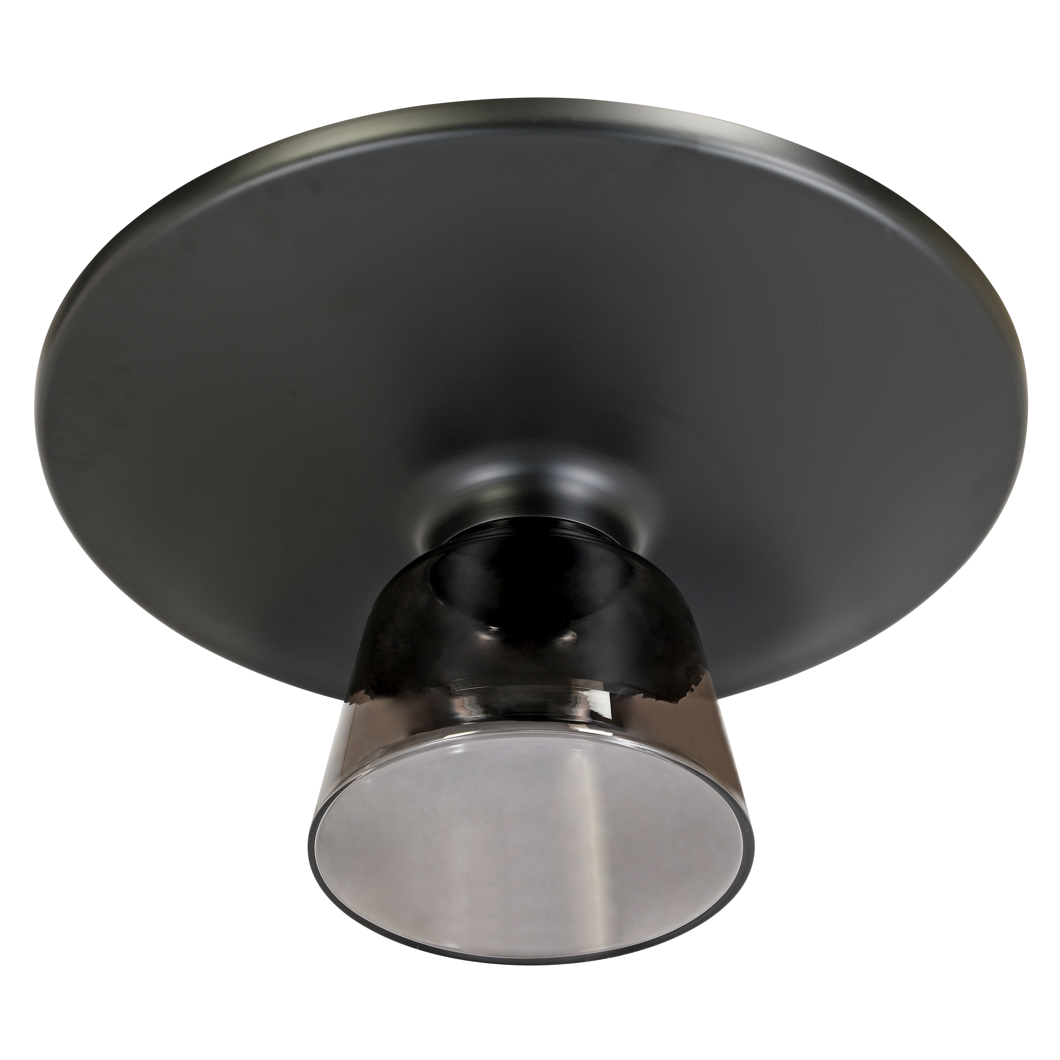 Tully Collection Glass Coffee Table Grey glass, Black Rim with Black Sintered Stone Top