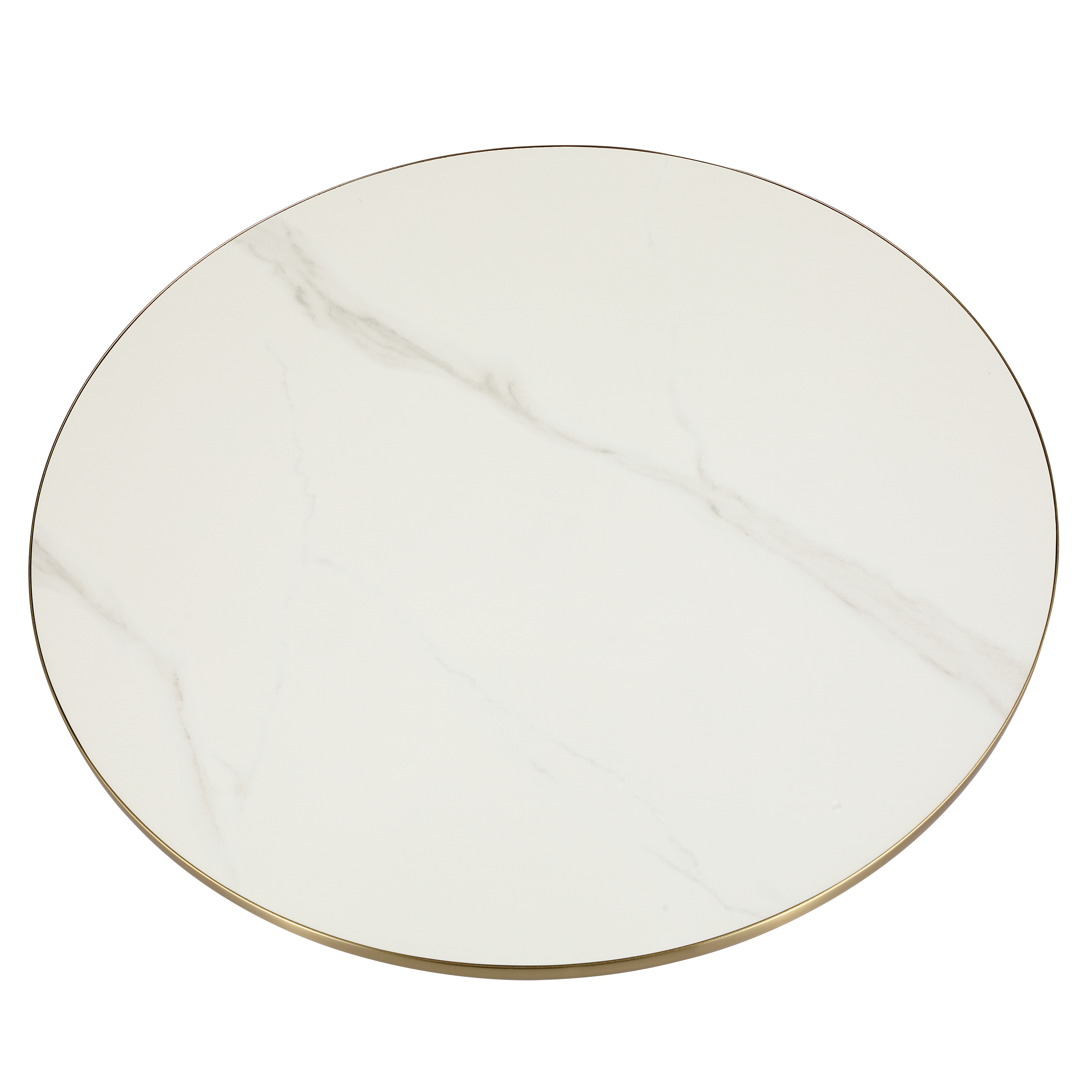 Tully Collection Glass Coffee Table Blue glass, Gold Rim with white sintered stone top