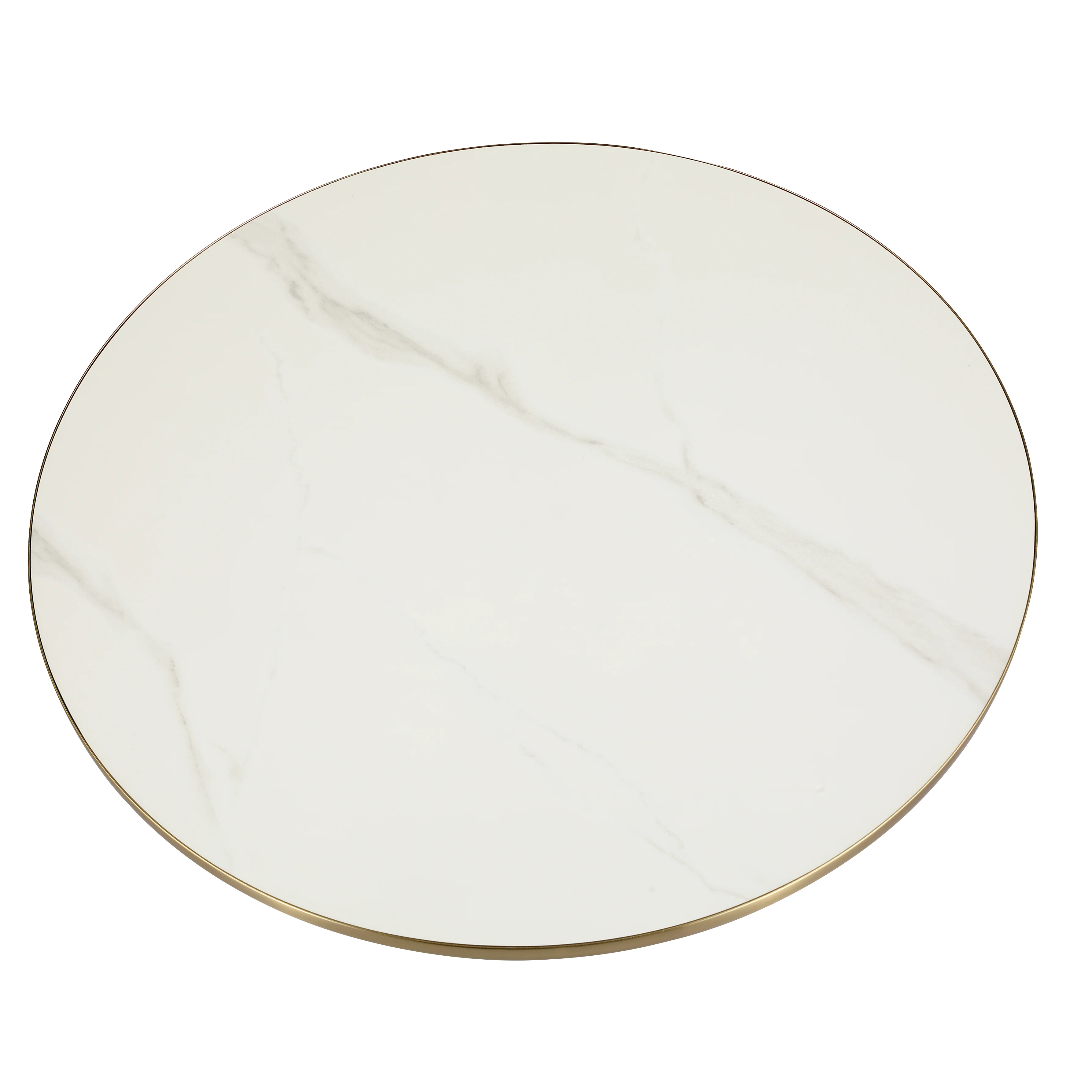 Tully Collection Glass Coffee Table Blue glass, Gold Rim with white sintered stone top