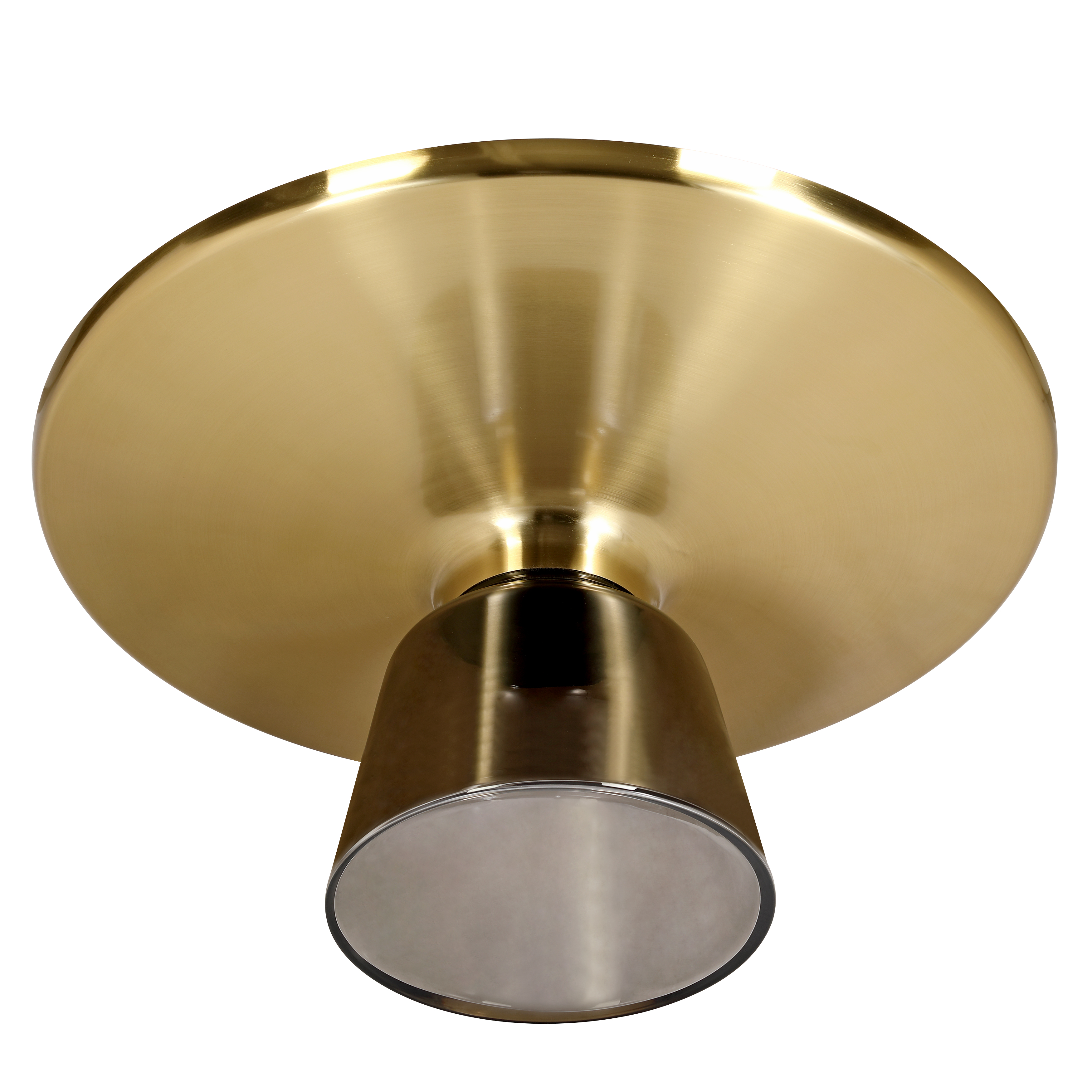 Tully Collection Glass Coffee Table Grey glass, Gold Rim with Black Glass top