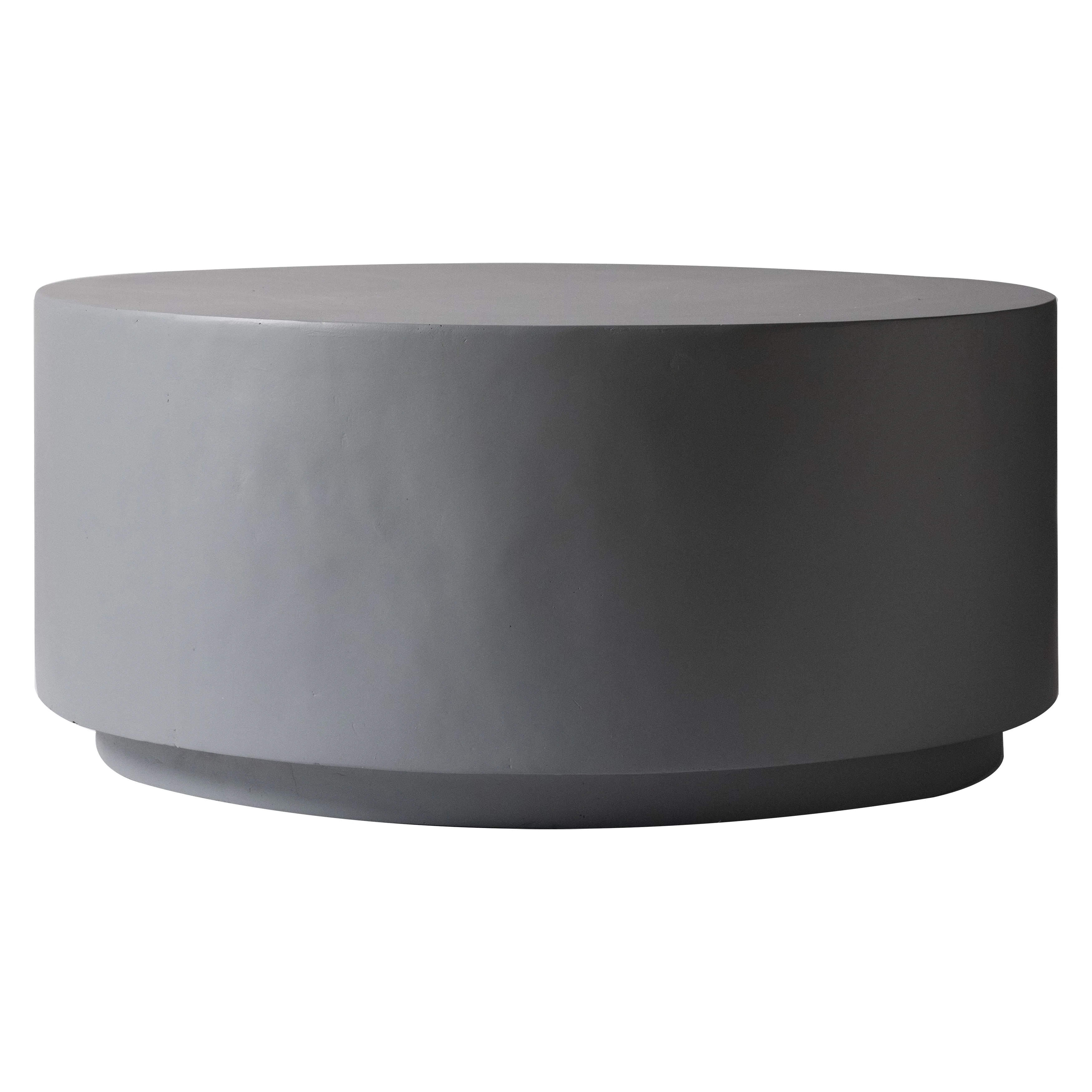 Terra Collection Fiberglass Outdoor Coffee Table In Grey