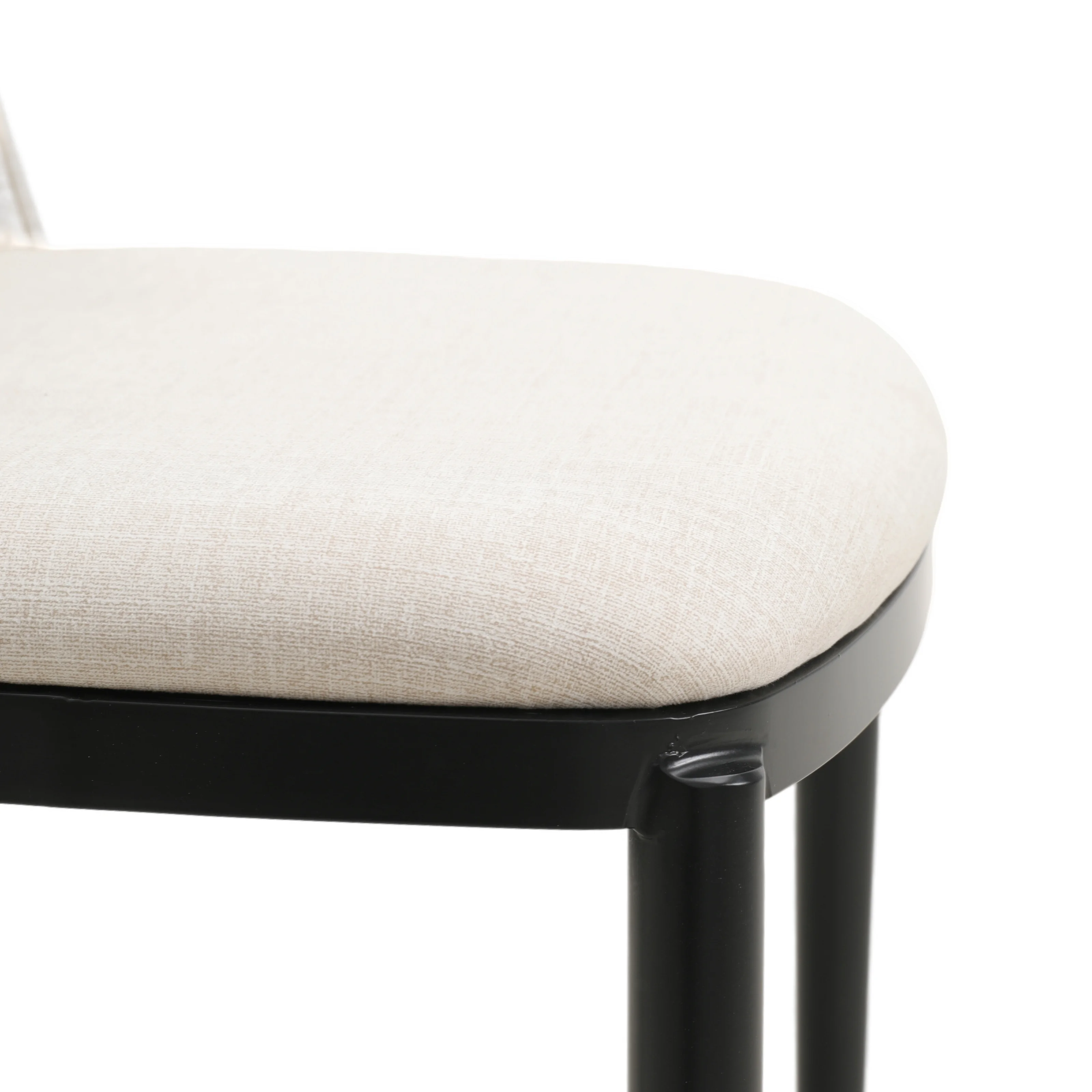 Tule Mid-Century Modern Dining Side Chair with Velvet Seat and Steel Frame Set of 4