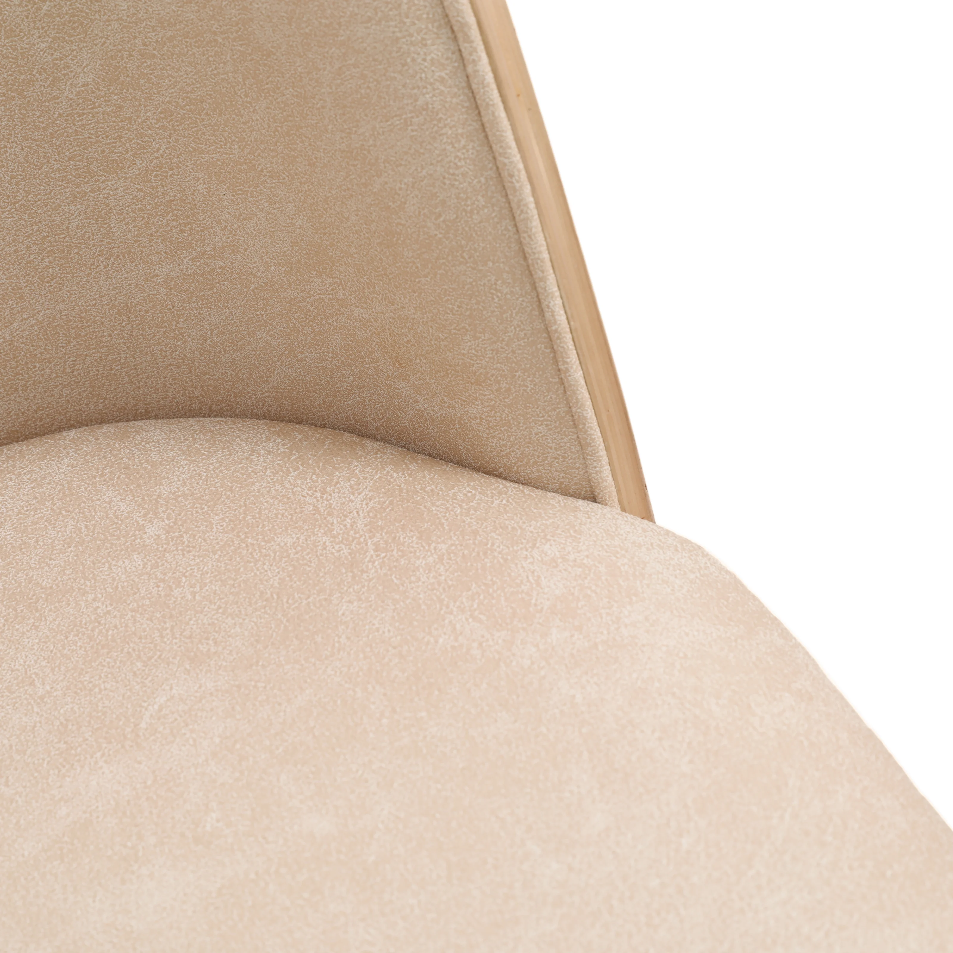 Voren 7-Piece Dining Set with 55" Rectangular Dining Table in Deep Grey Sintered Stone Top and 6 Leather Dining Side Chair in Walnut/Light Brown