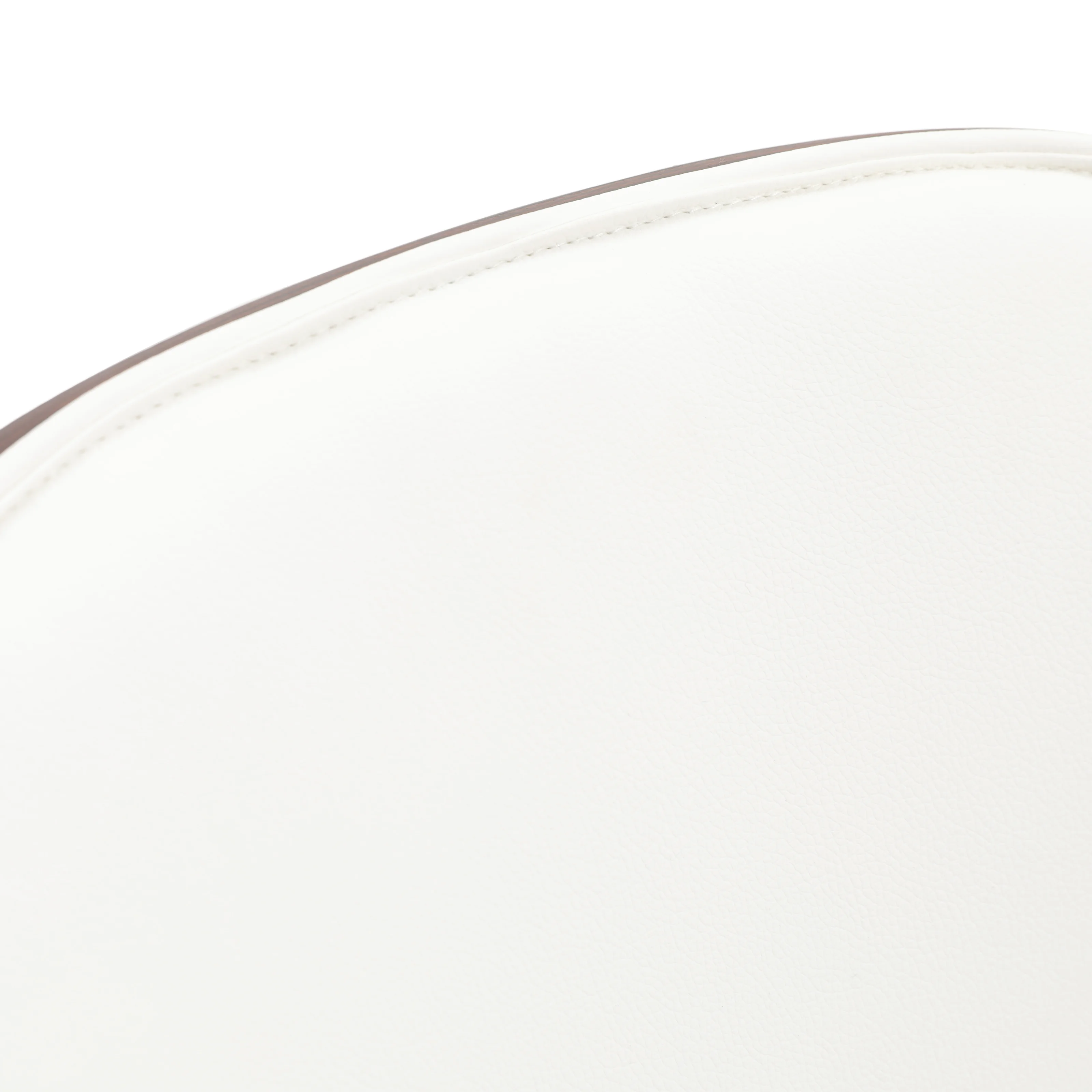 Ravenna 6-Piece Dining Set with 63" Rectangular Dining Table in Natural Wood MDF and 5 Leather Dining Side Chair in Walnut/White