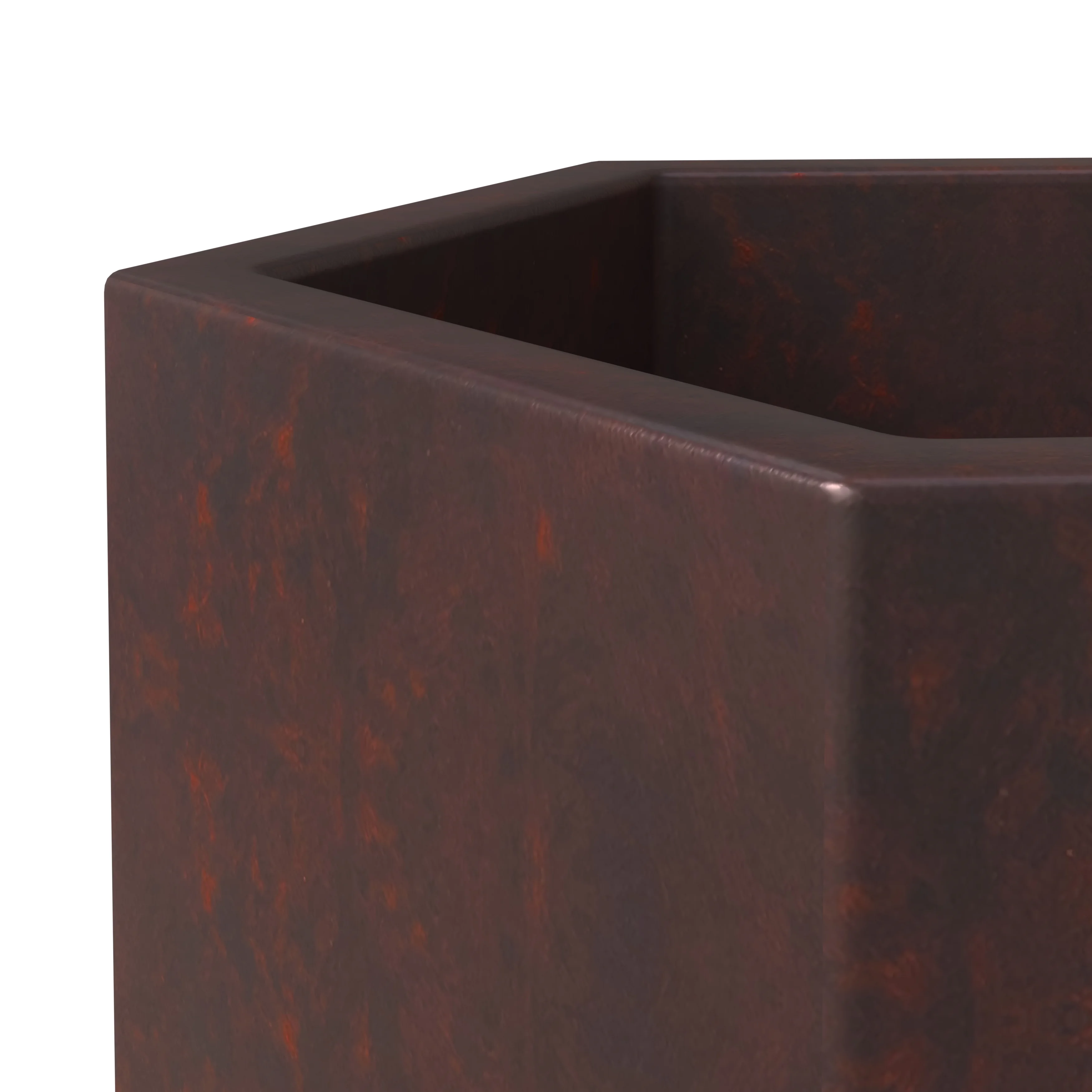 Thicket Series Poly Stone Planter in Brown 11 High