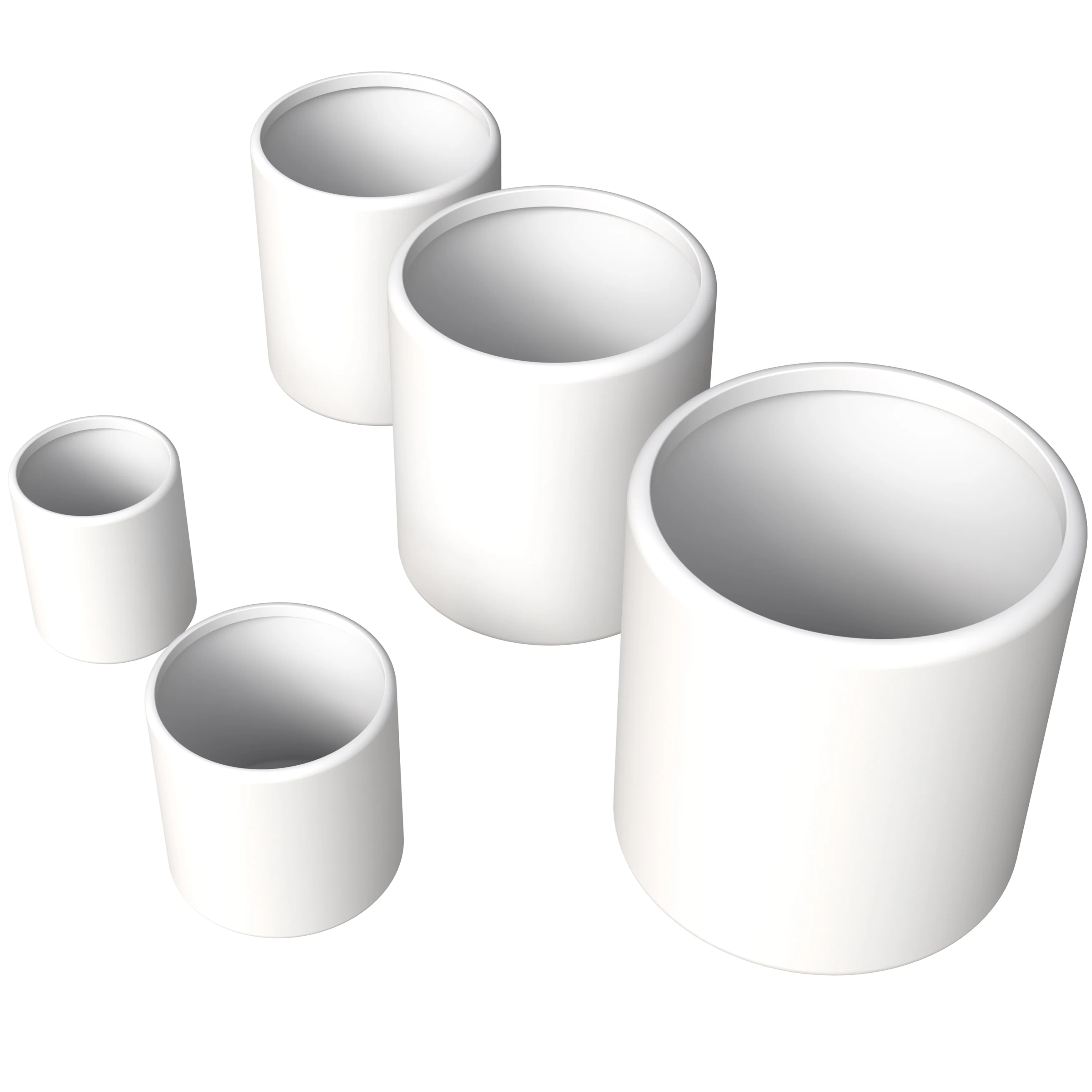 Tundra Series Poly Stone Planter Set in White