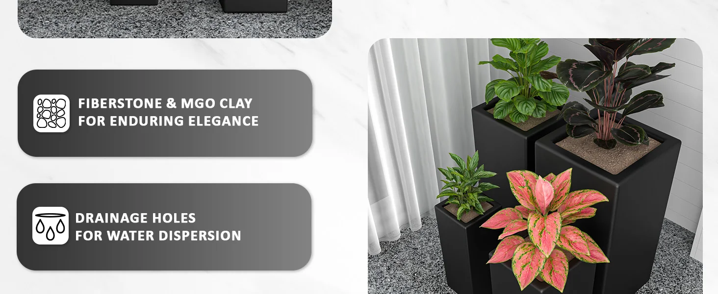 Terra Planter Set Black