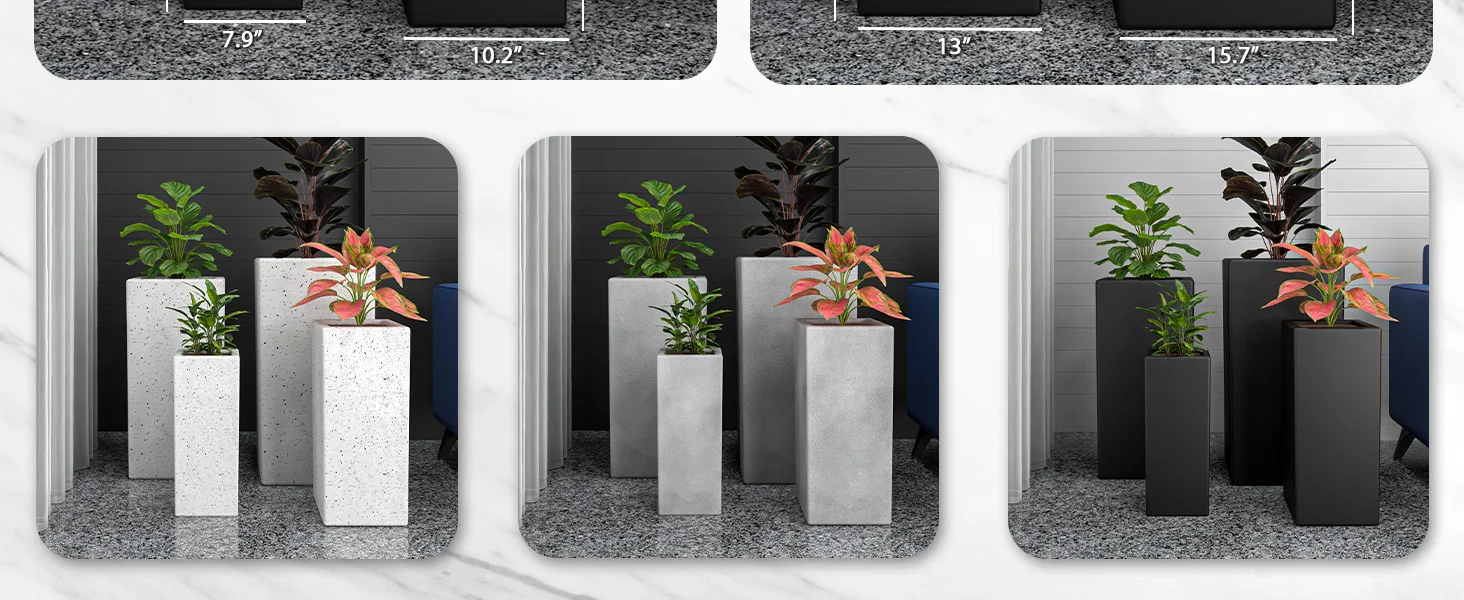 Terra Planter Set Black
