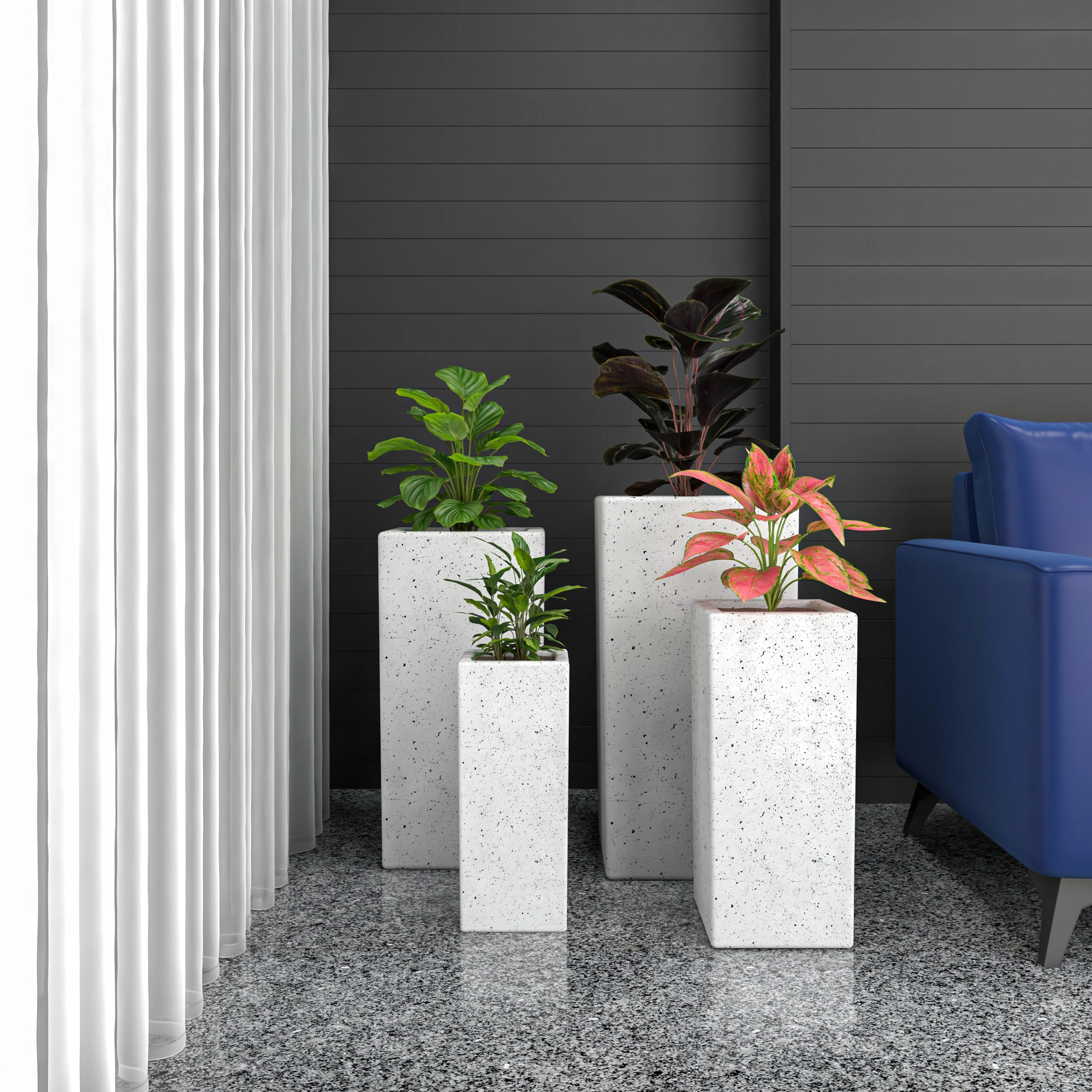 Terra Planter Set White
