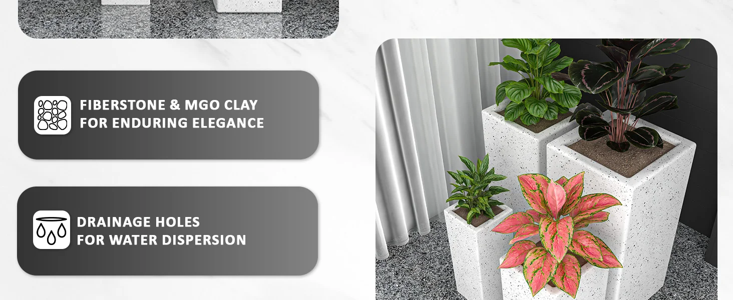 Terra Planter Set White