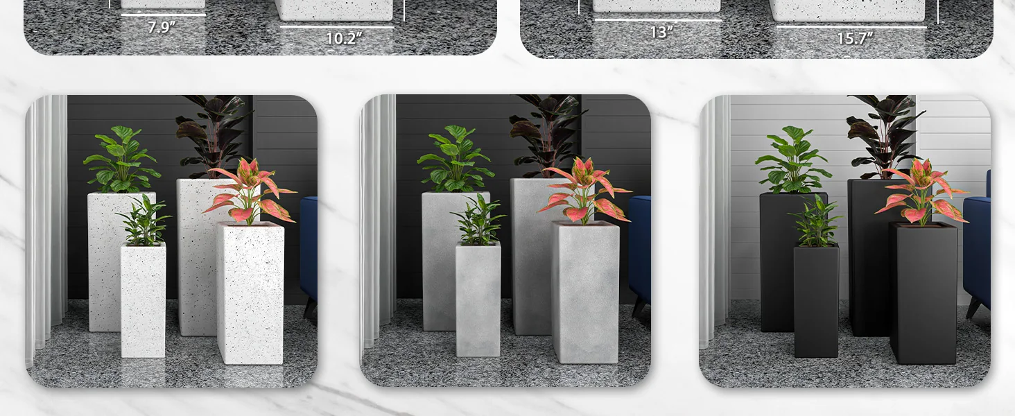Terra Planter Set White