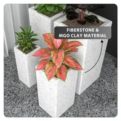 Terra Planter Set White