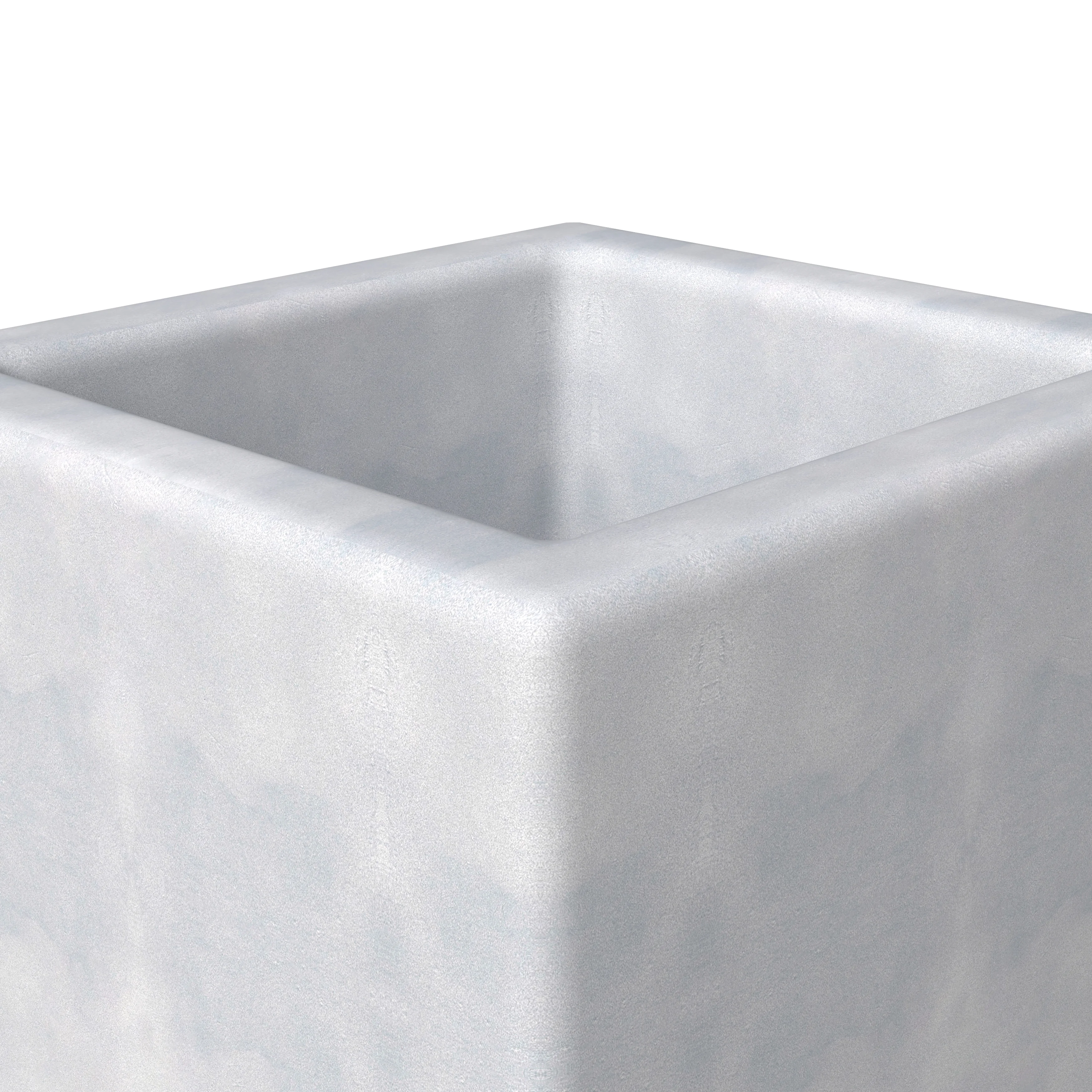 Terra Series Poly Stone Planter in Aged Concrete 7.9" x 7.9" 19.7" High