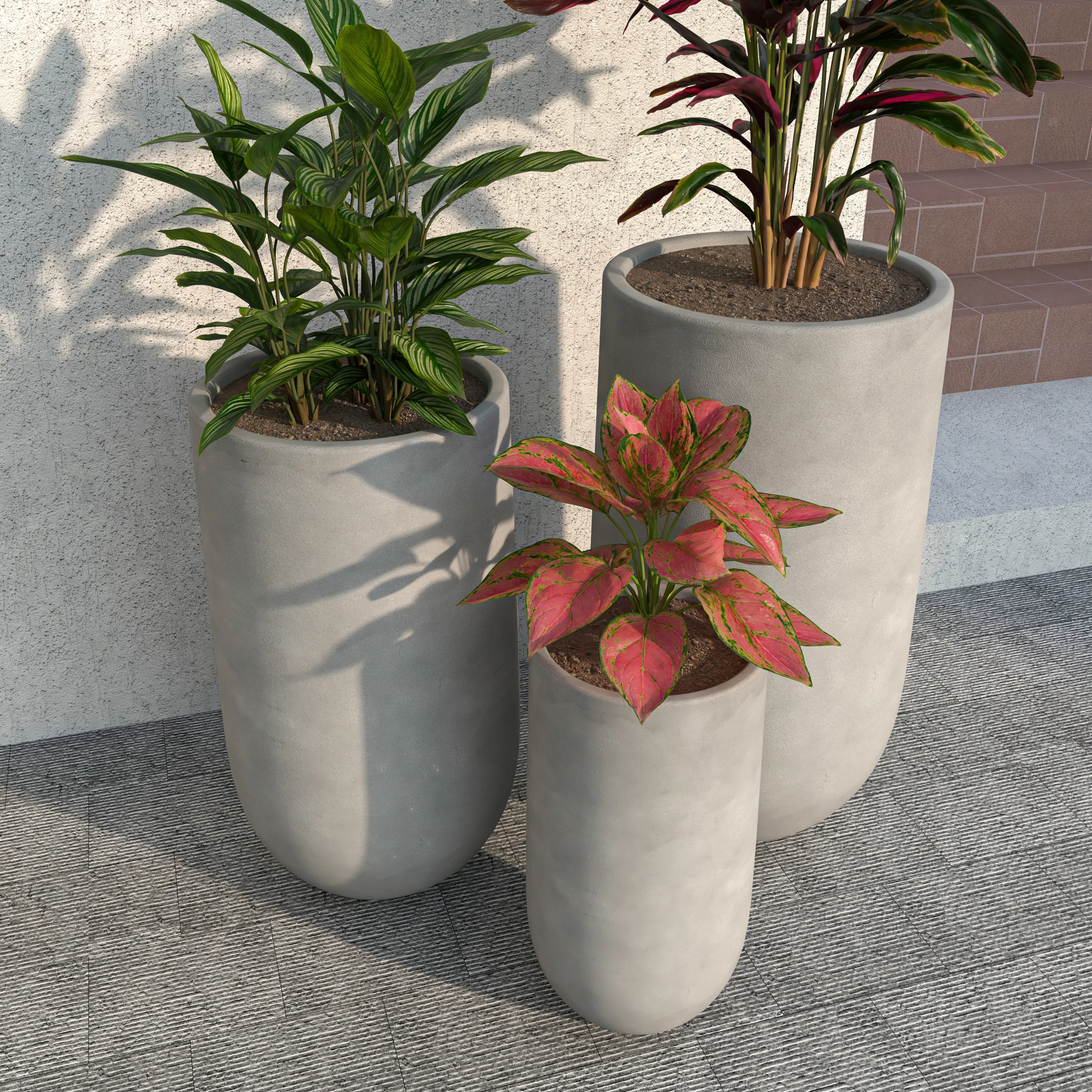Topiary Planter Set Dark Grey