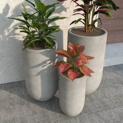 Topiary Planter Set Dark Grey
