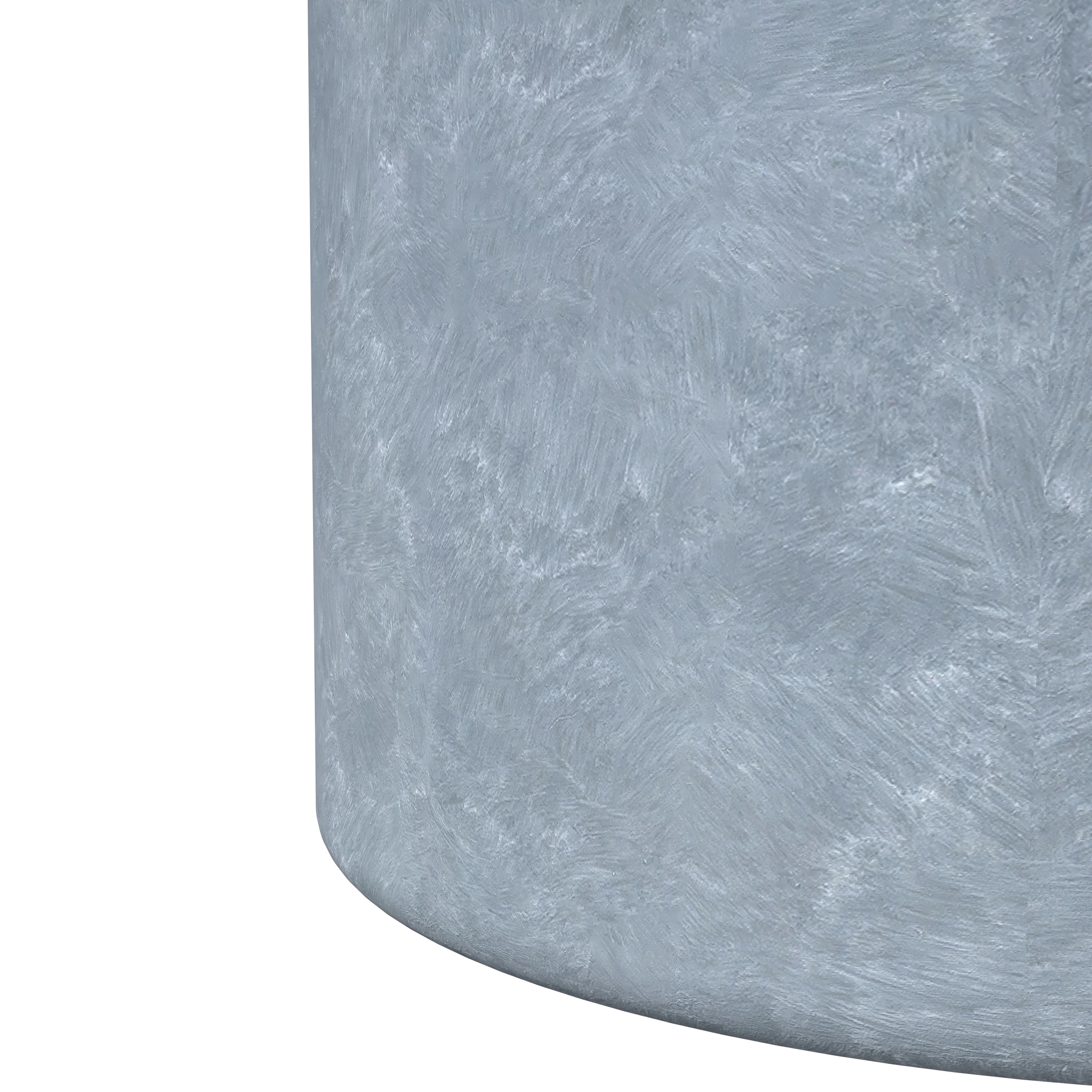 Tundra Series Poly Stone cylindrical Shape Planter in Aged Concrete 24" Dia, 26" High