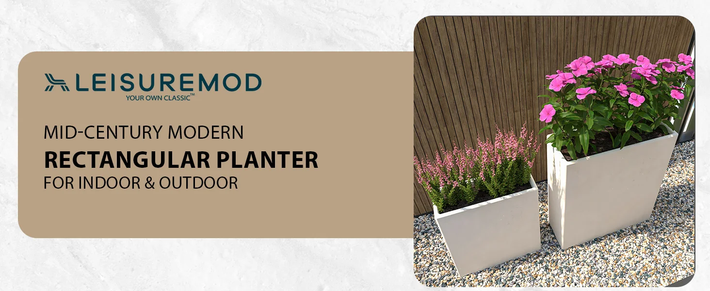 Thistle Series Poly Stone Planter Set in White