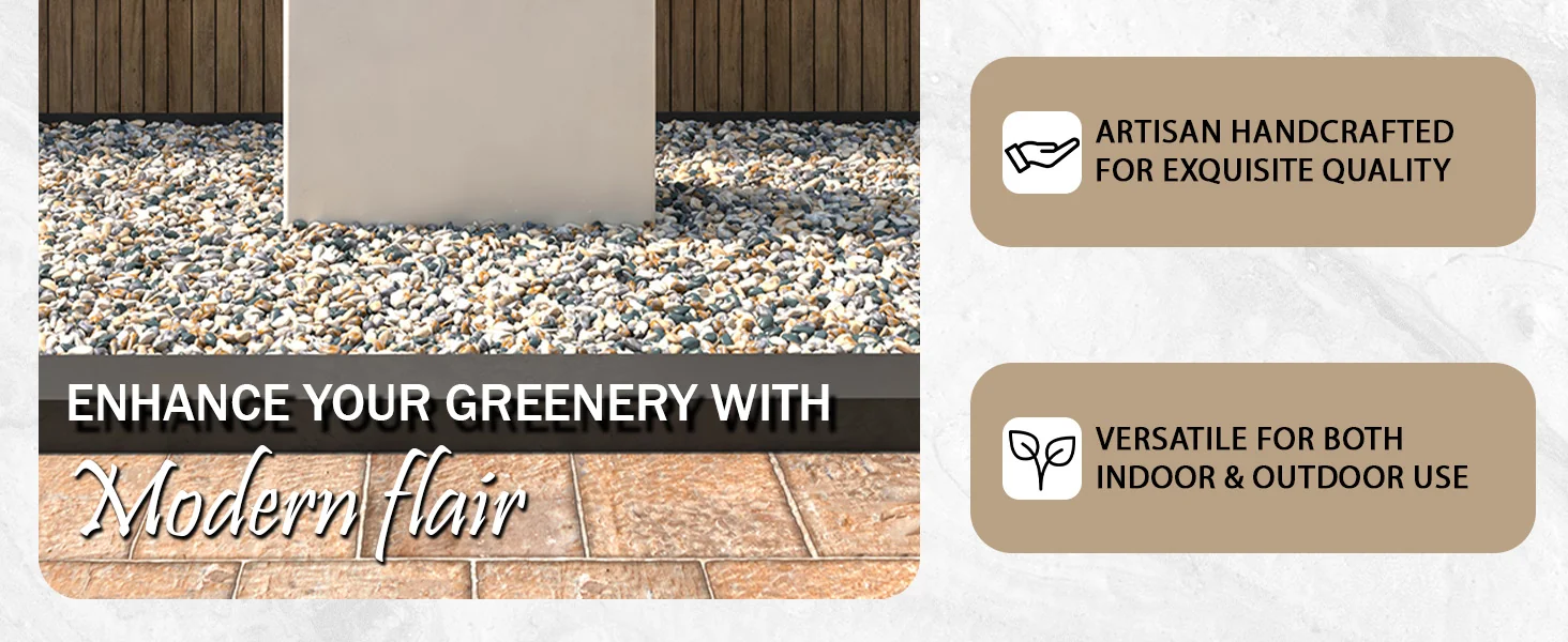 Thistle Series Poly Stone Planter in White 15" Dia 8" high