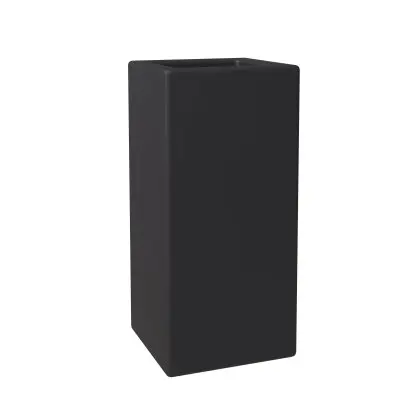 Terra Series Poly Stone Planter in Black 15" x 15" 31.5" High