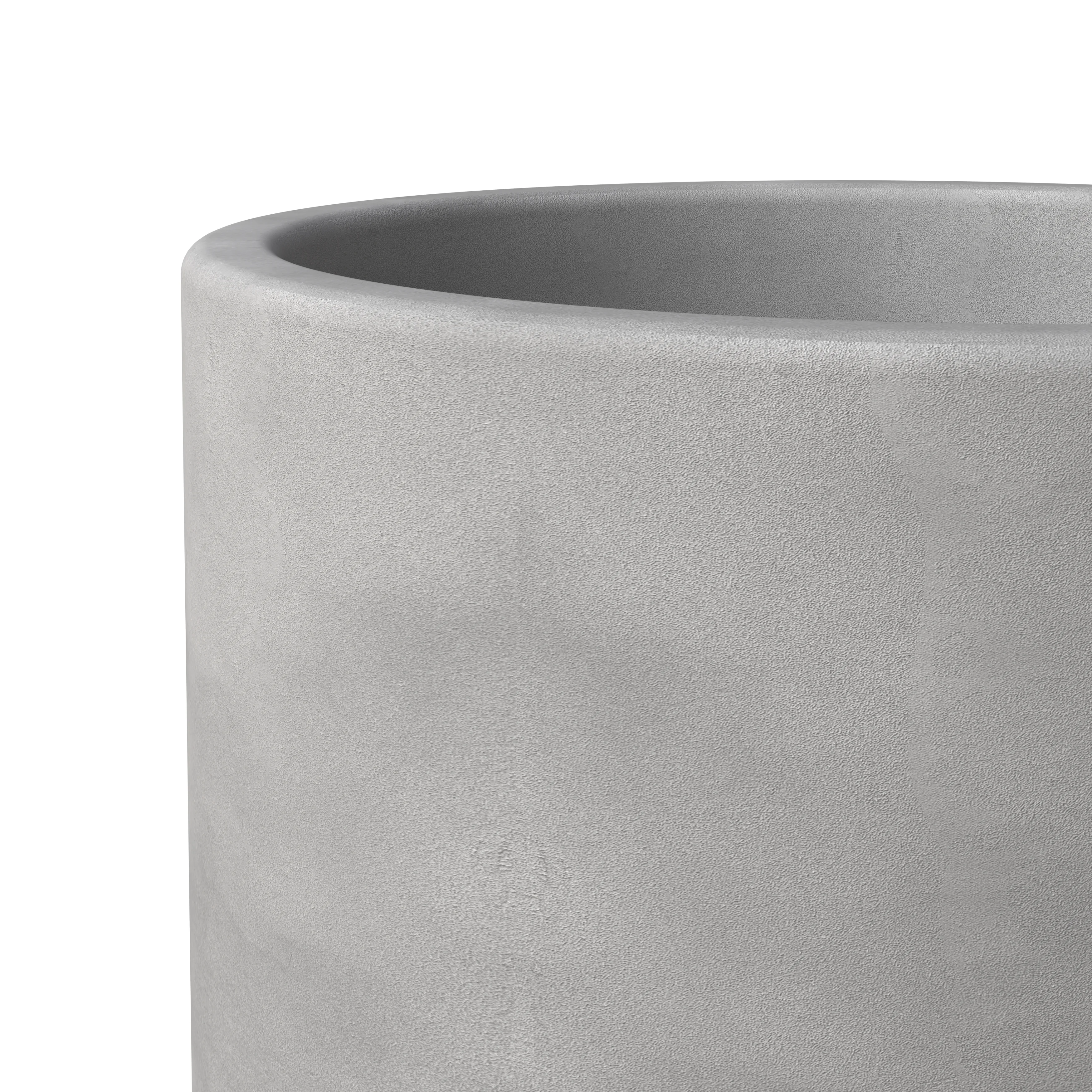 Topiary Series Poly Stone Planter in Dark Grey 16 Dia, 31.5 High