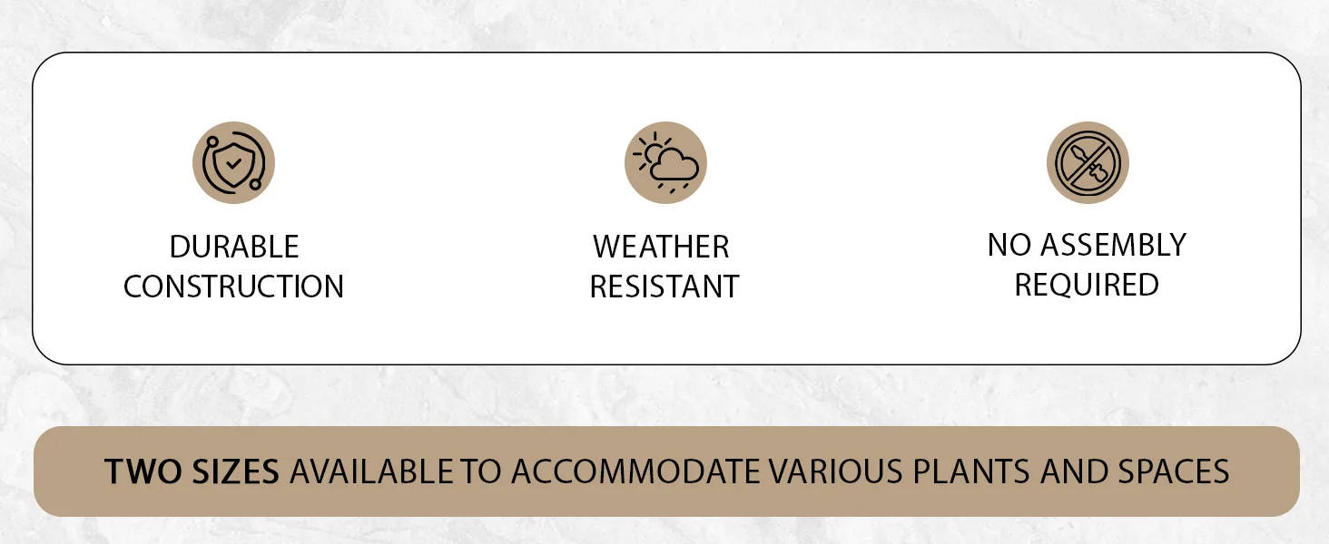 Thistle Series Poly Stone Planter in White 22" Dia 15" high