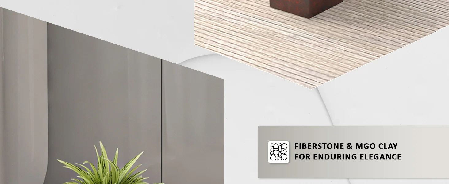 Thicket Series Poly Stone Planter in Brown 7 High