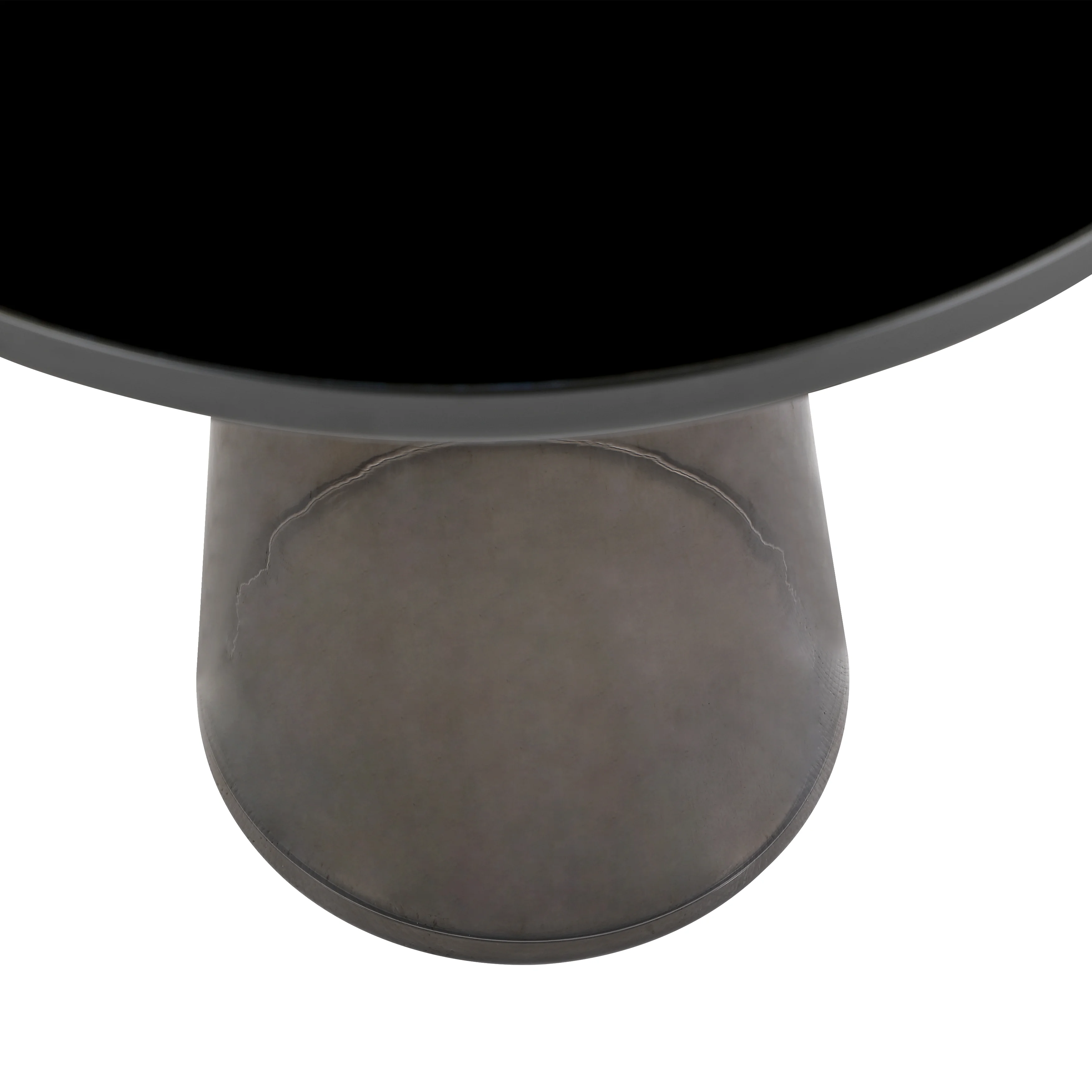 Tully Collection Glass side Table Grey glass, Black Rim with Black Glass top