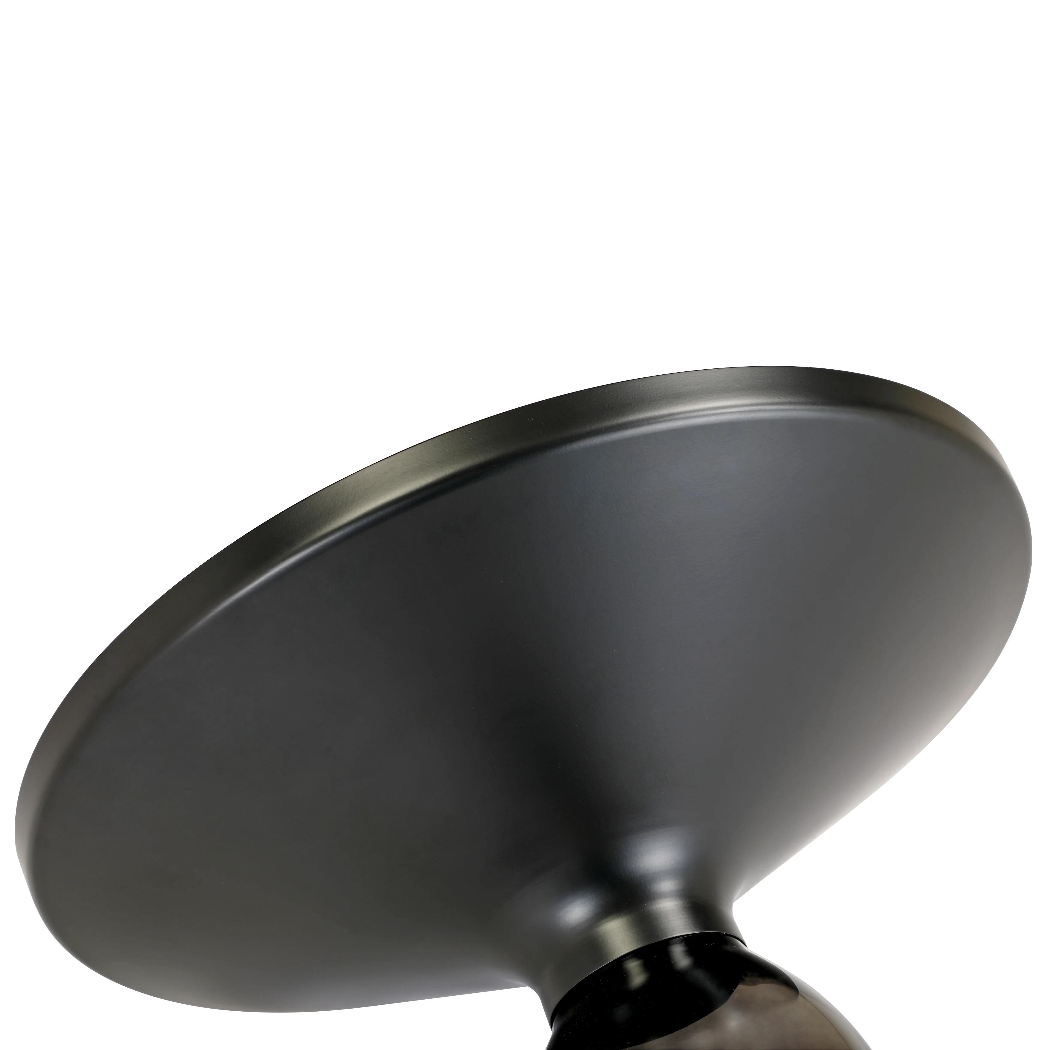 Tully Collection Glass side Table Grey glass, Black Rim with Black Sintered Stone Top