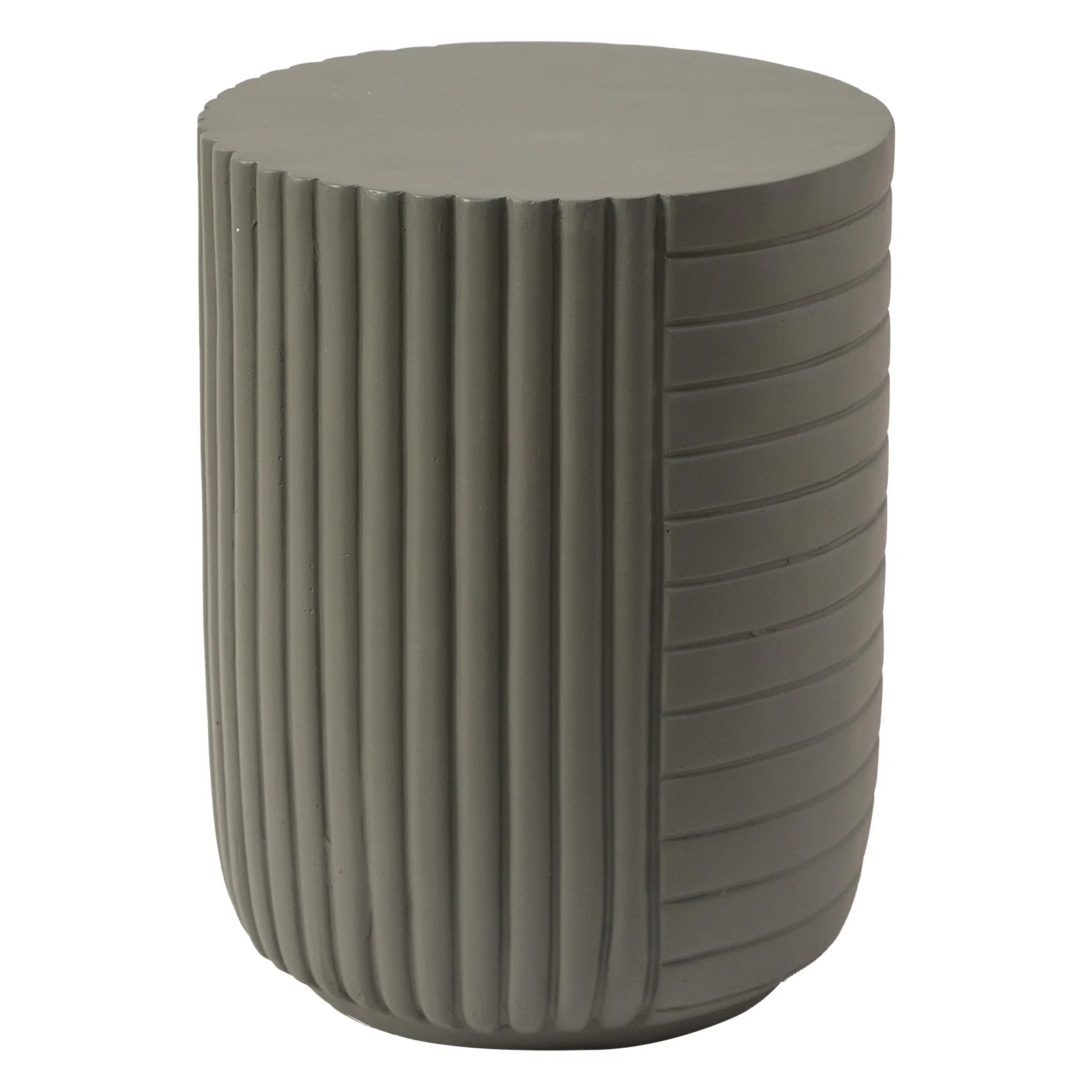 Modern Side End Table Trove Series In Green Grey