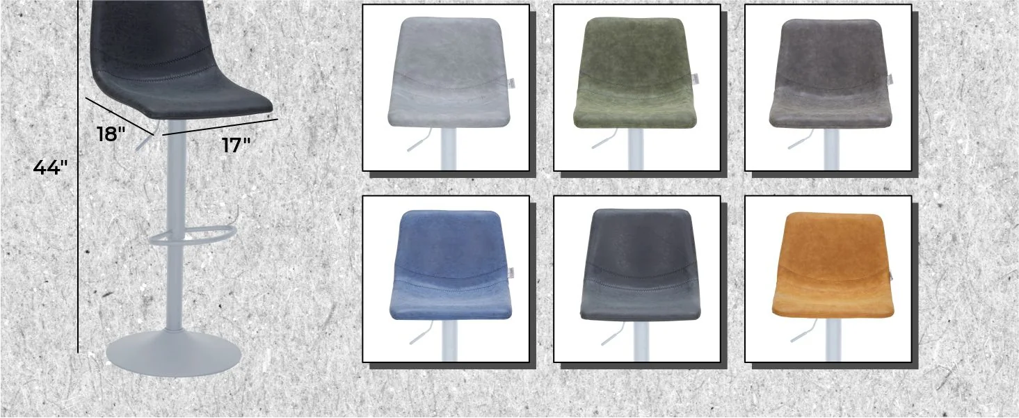 Tilbury - Bar stool - White Base with Charcoal Black Seat