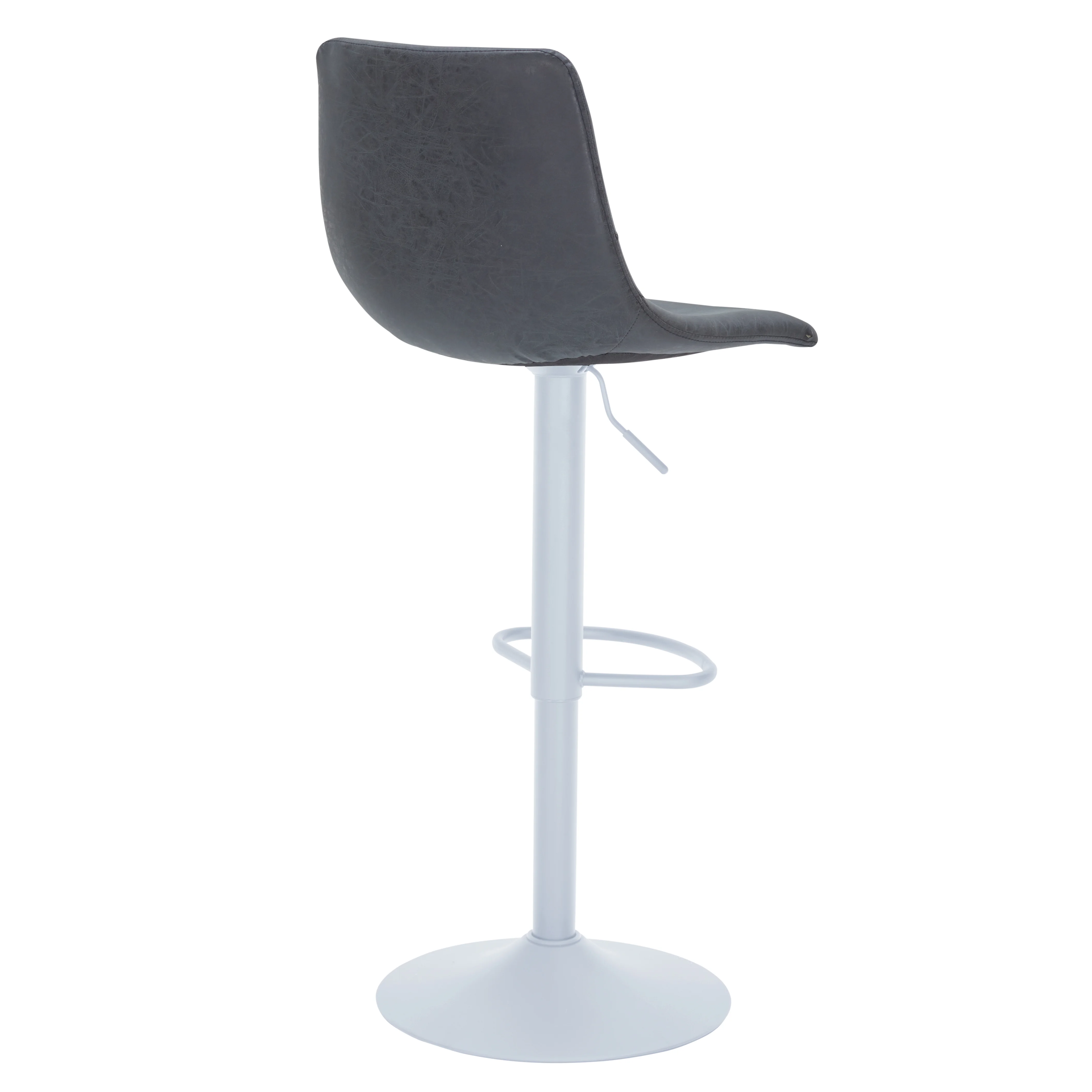 Tilbury - Bar stool - White Base with Charcoal Black Seat