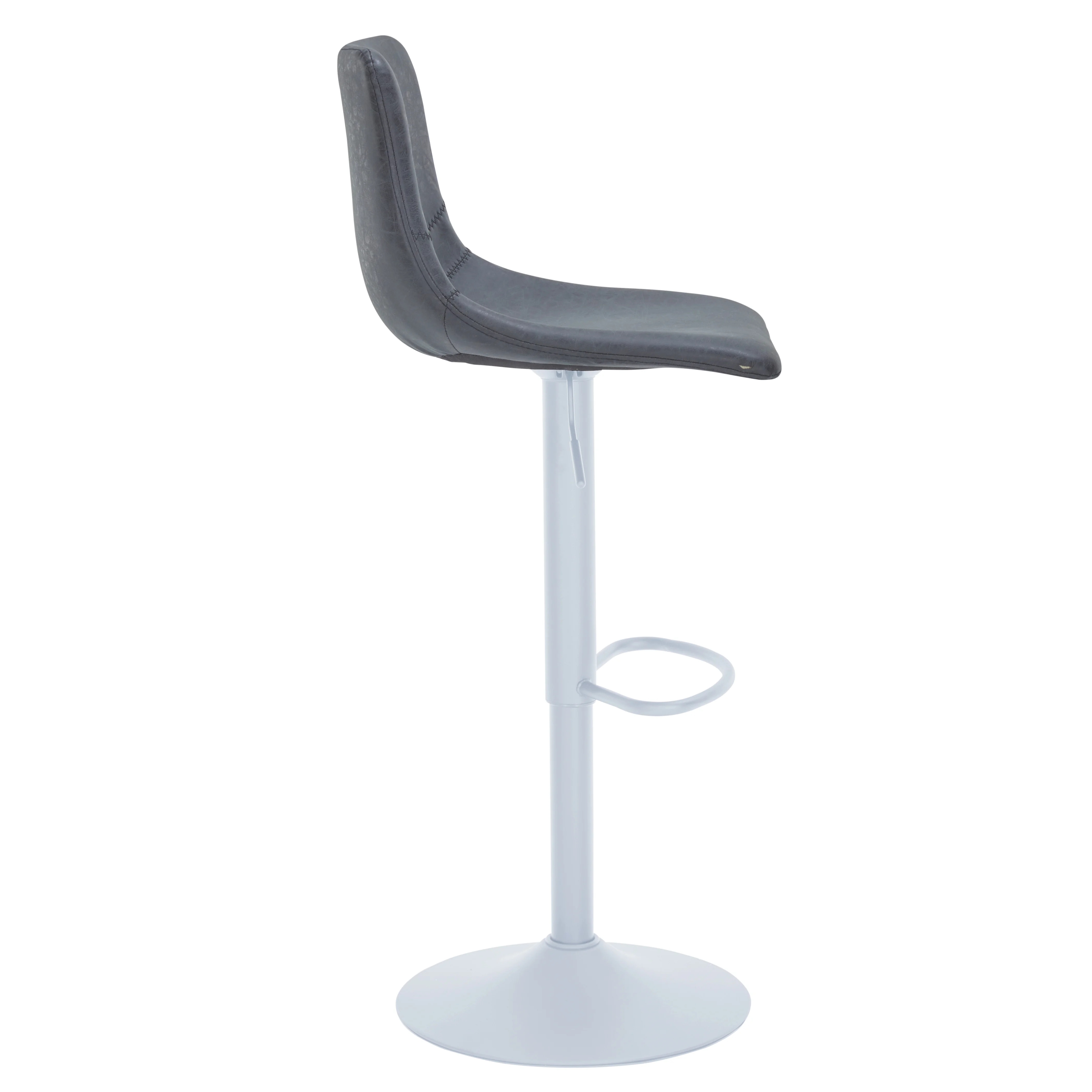 Tilbury - Bar stool - White Base with Charcoal Black Seat Set of 2